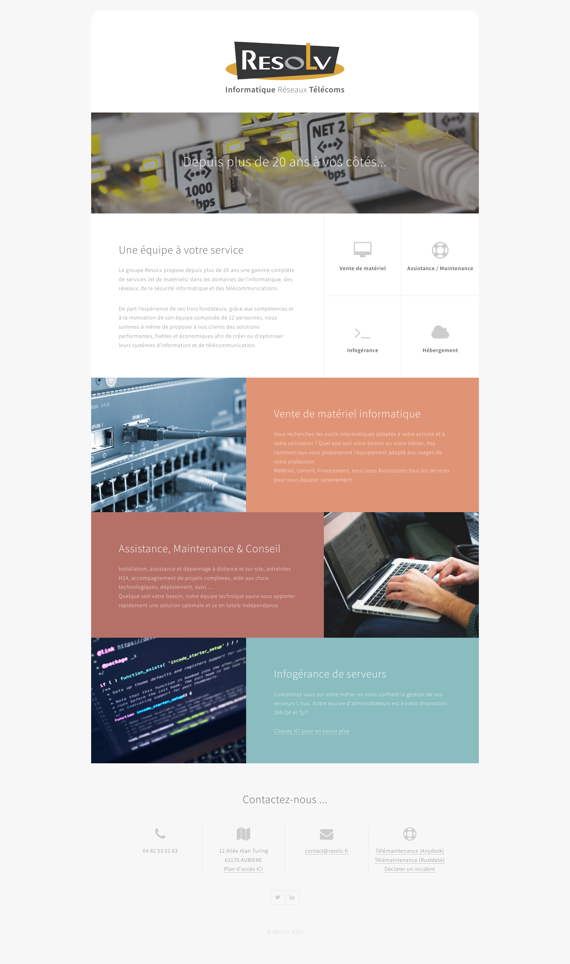 Aperçu du site