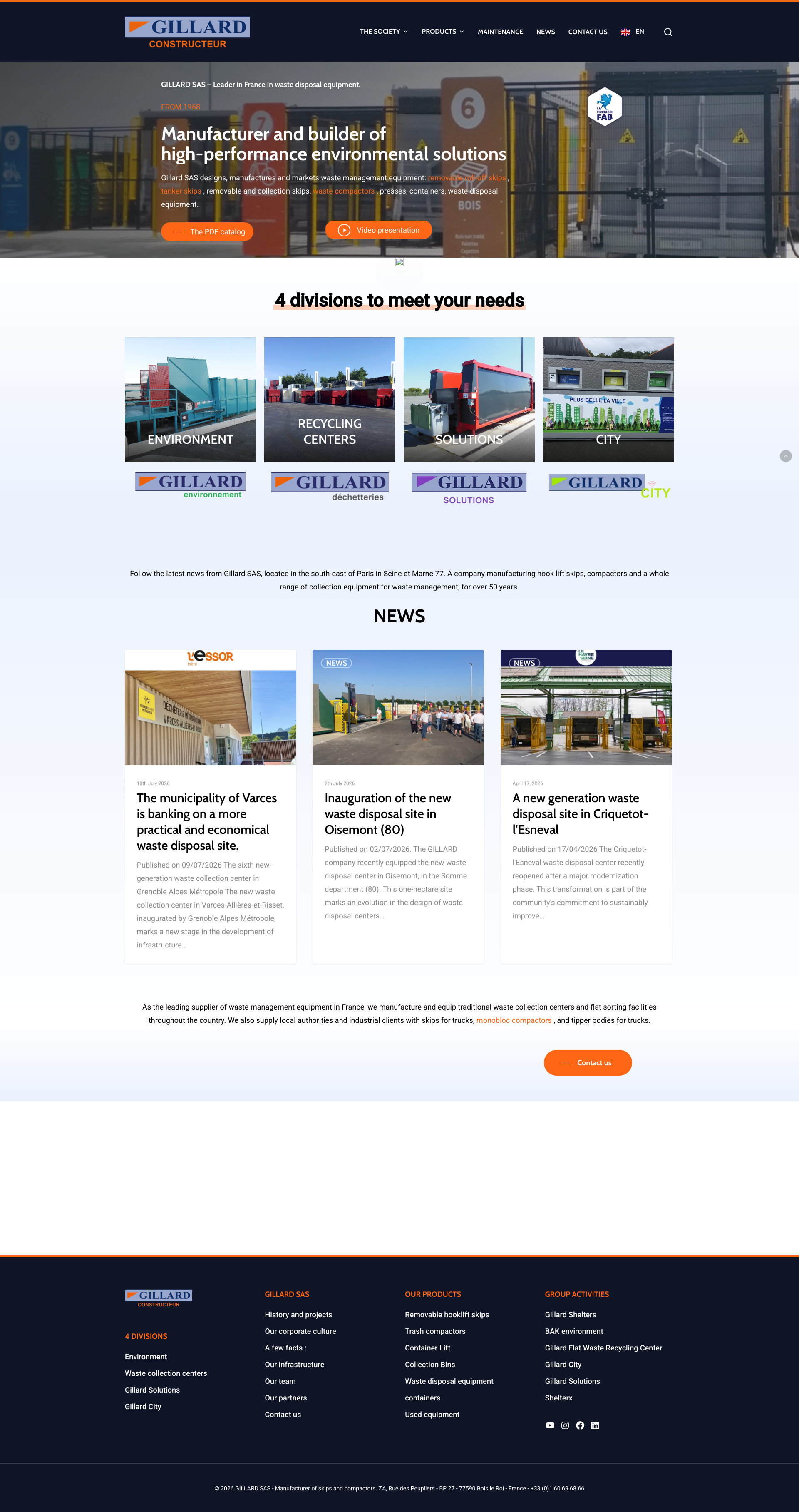 Aperçu du site