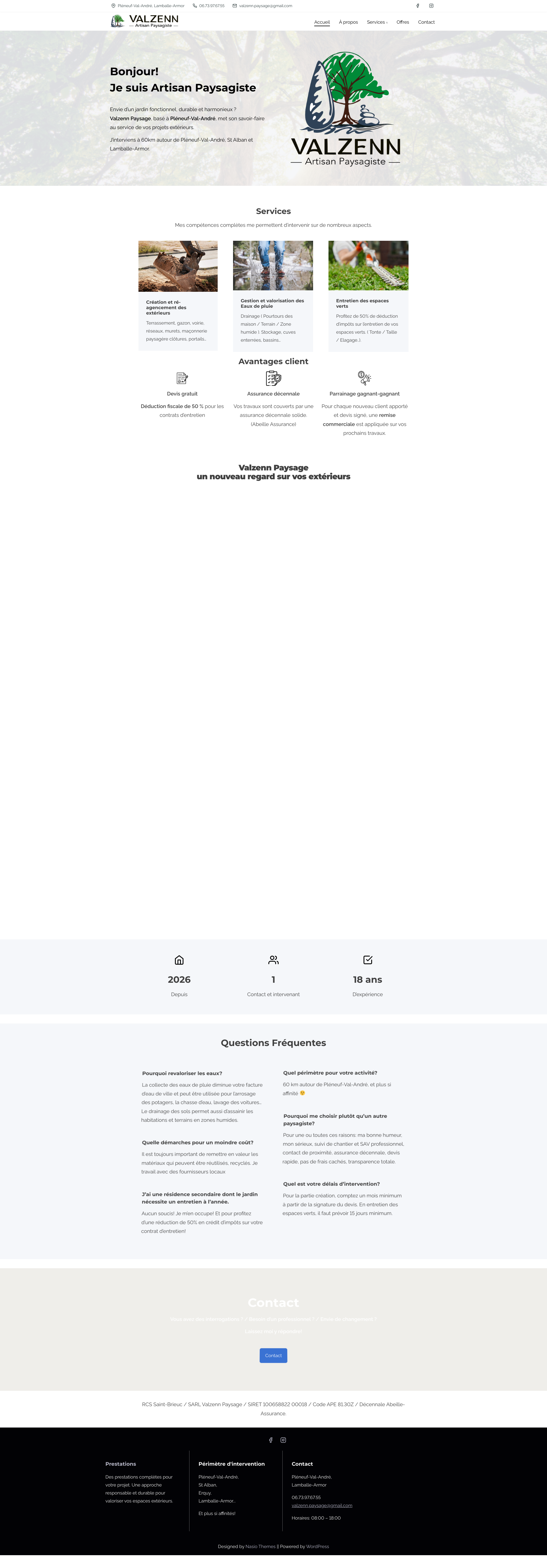 Aperçu du site