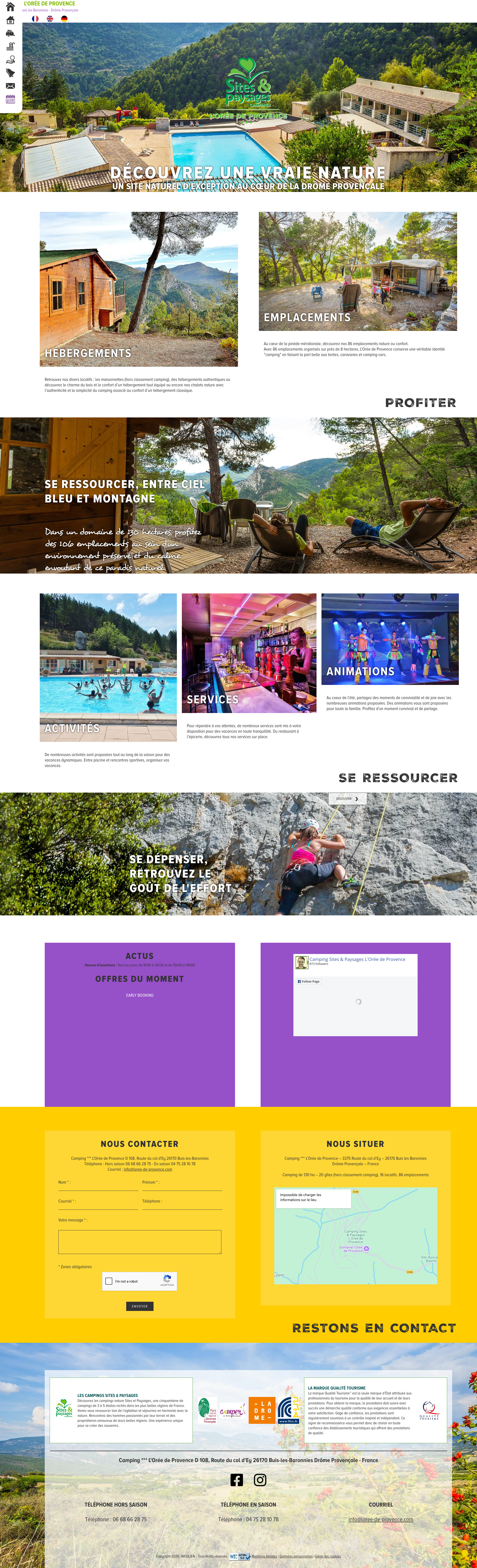 Aperçu du site