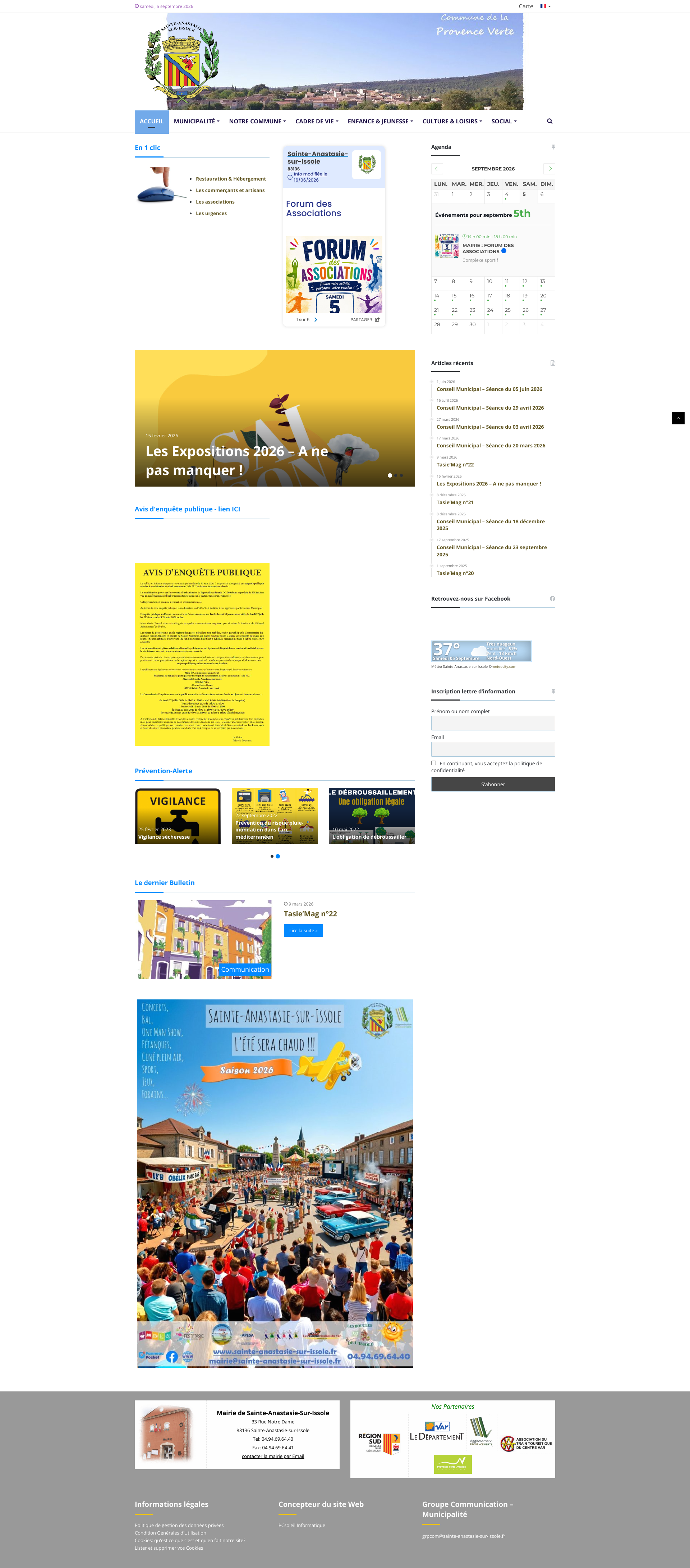 Aperçu du site