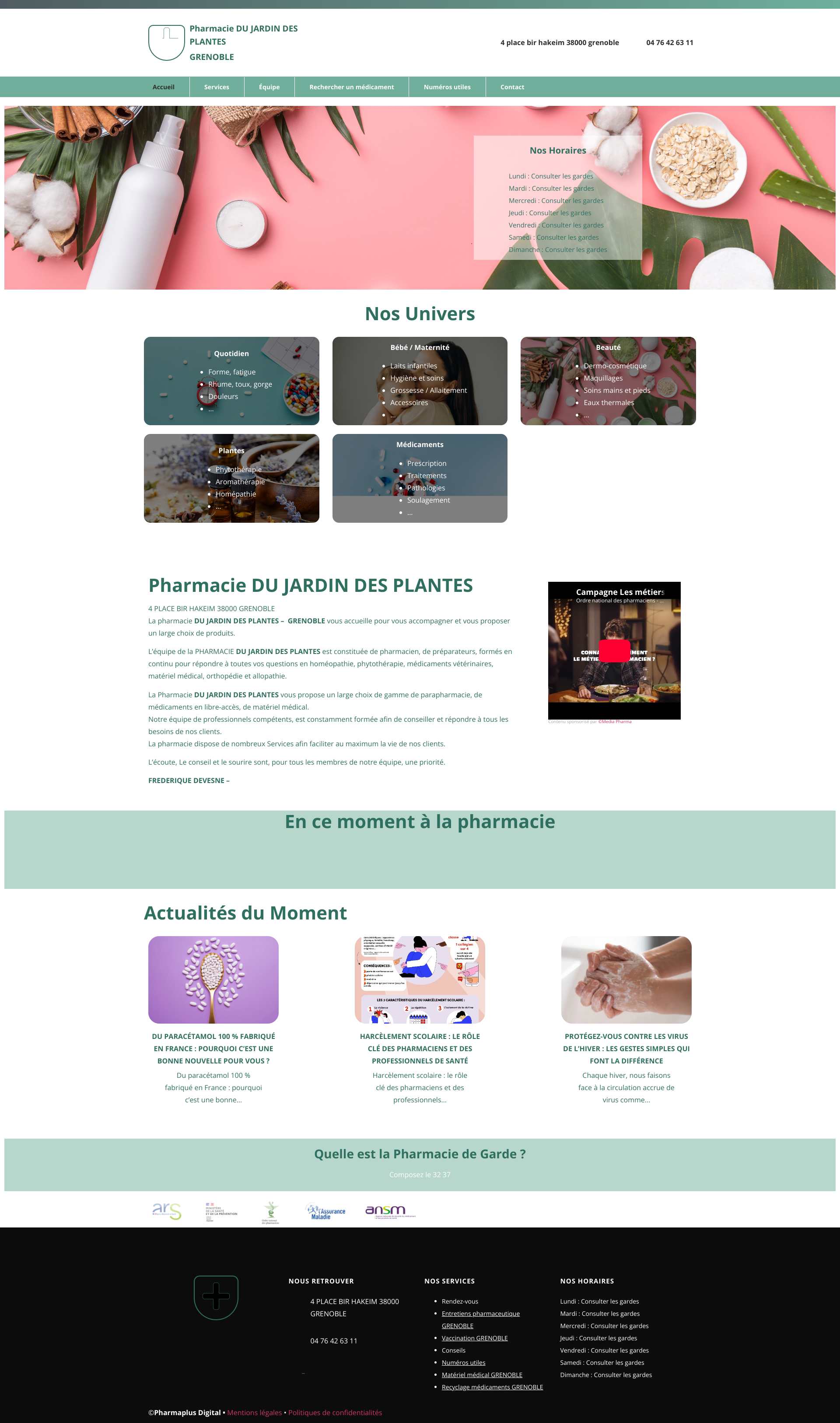Aperçu du site