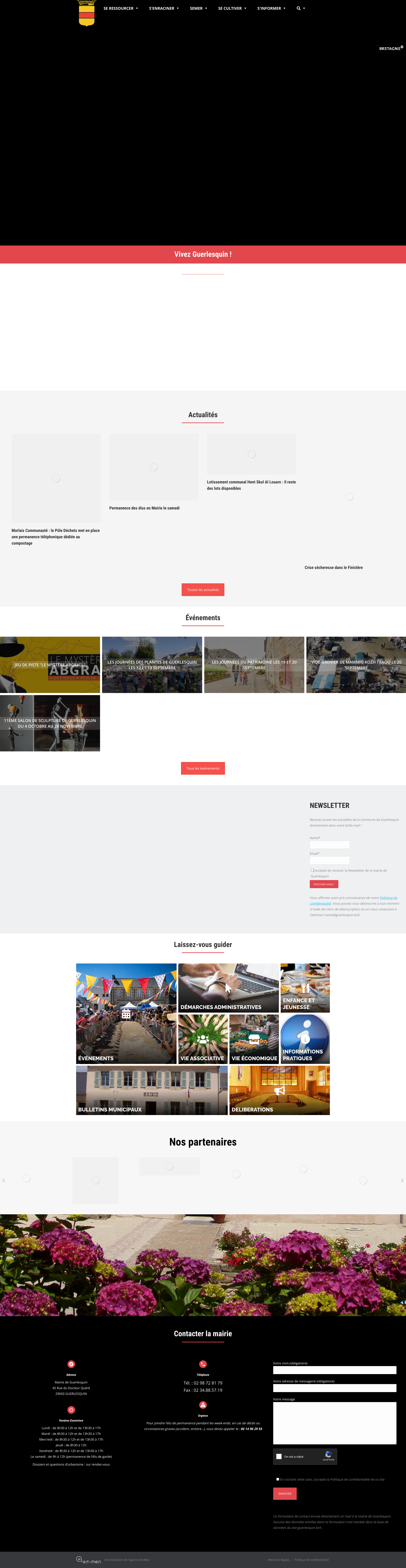Aperçu du site