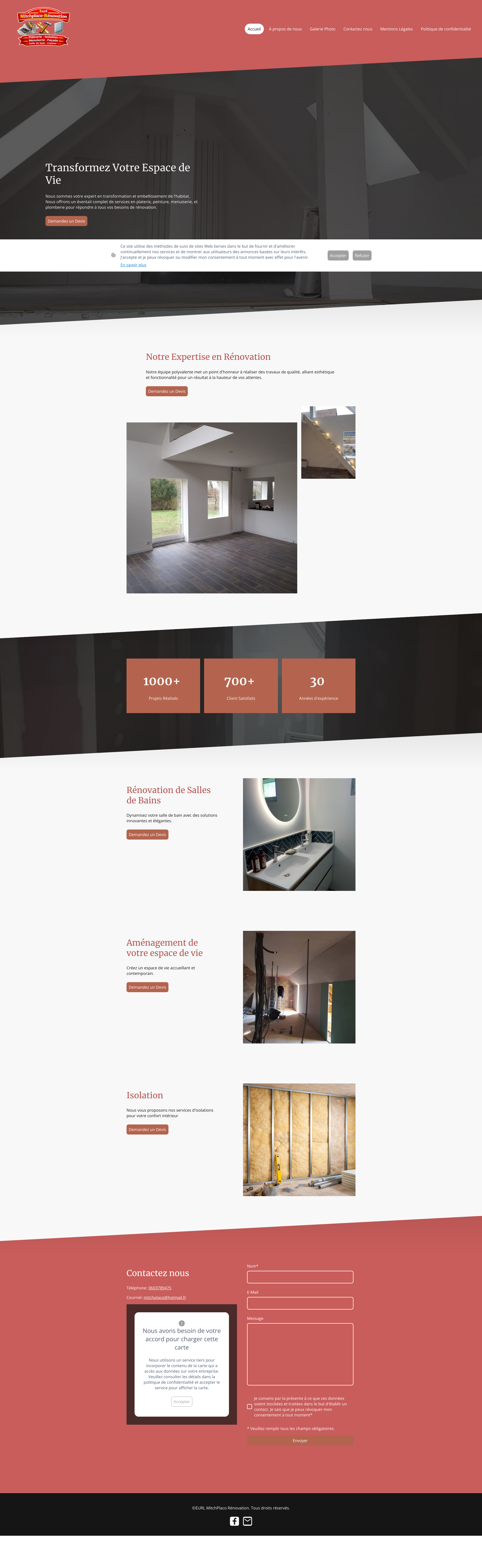 Aperçu du site
