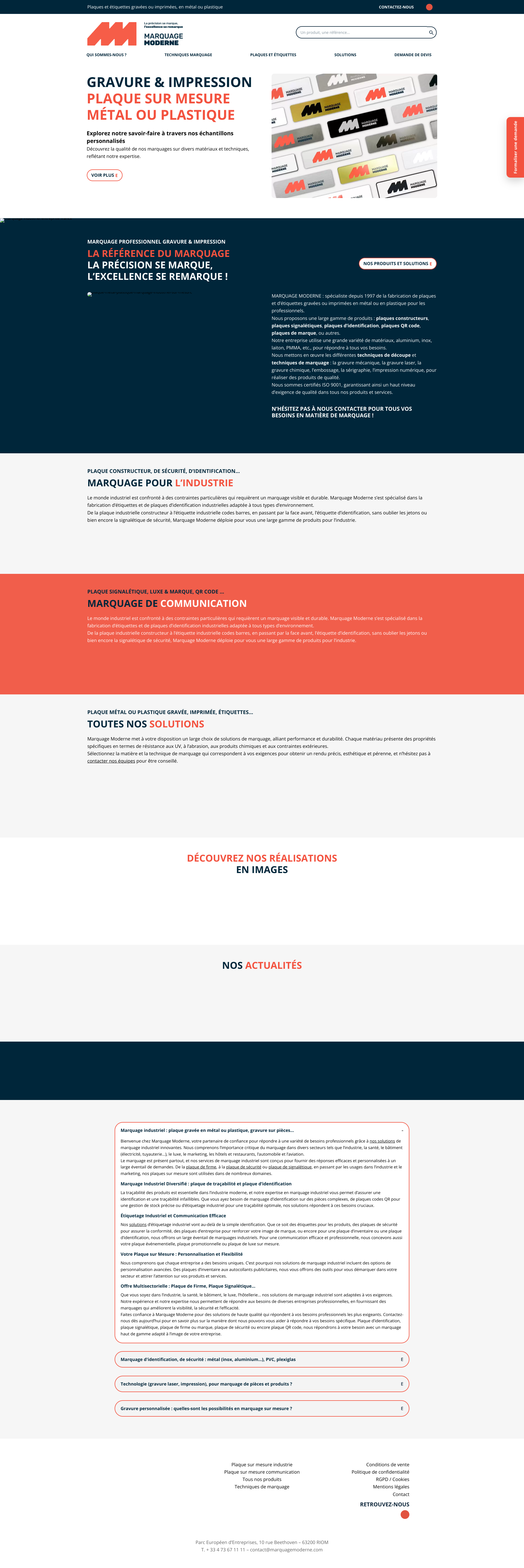 Aperçu du site