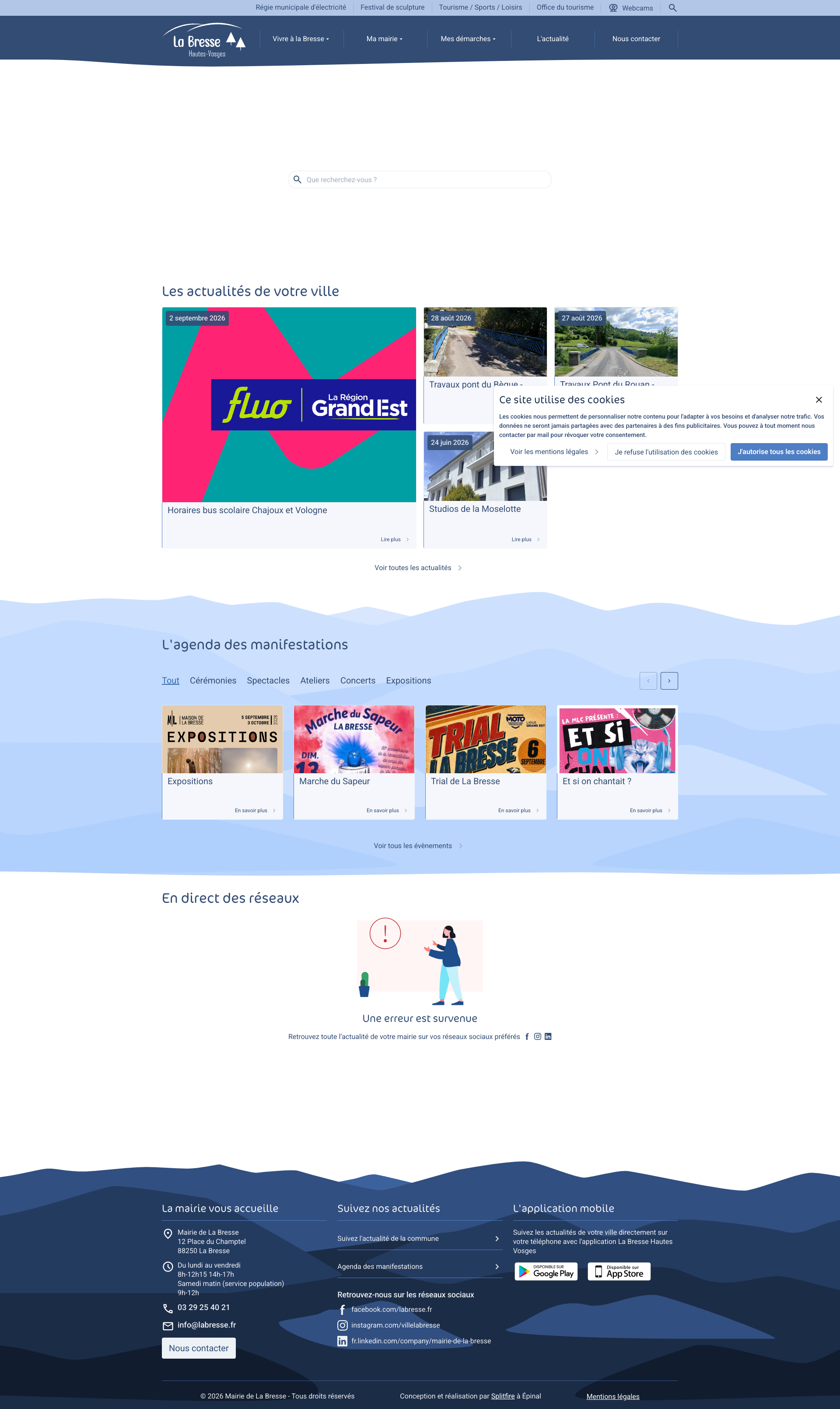 Aperçu du site