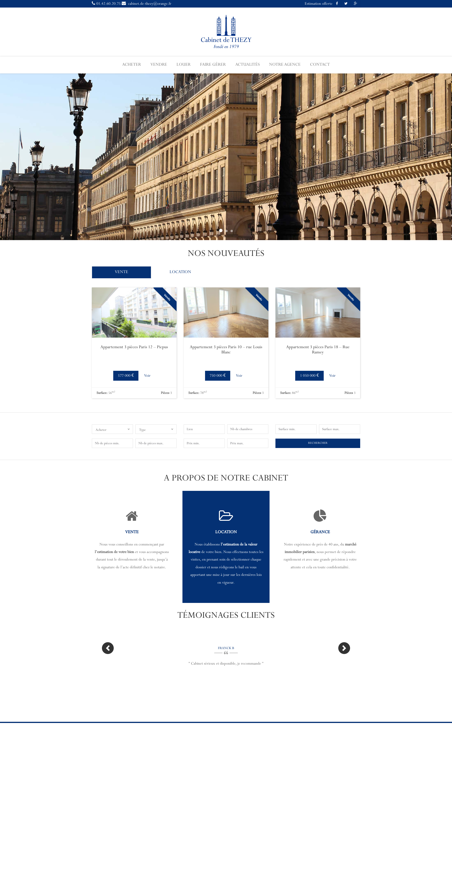 Aperçu du site