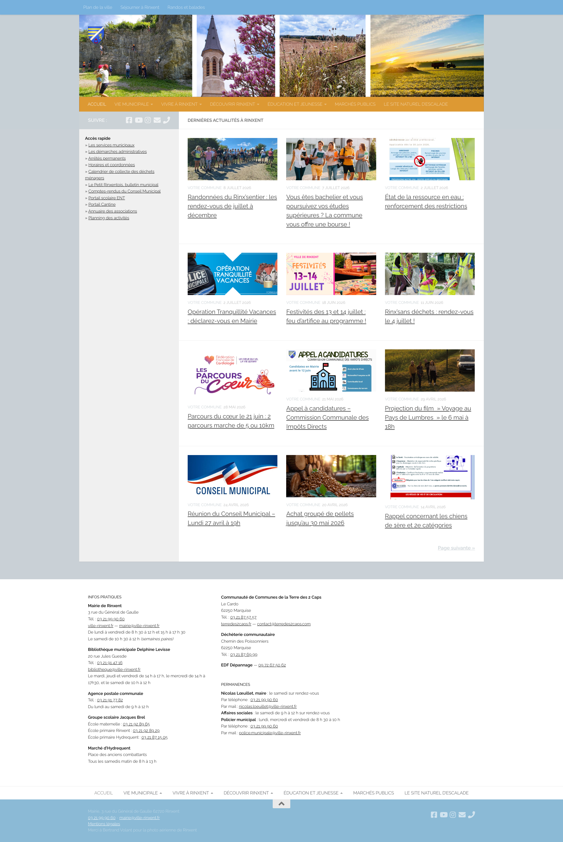 Aperçu du site