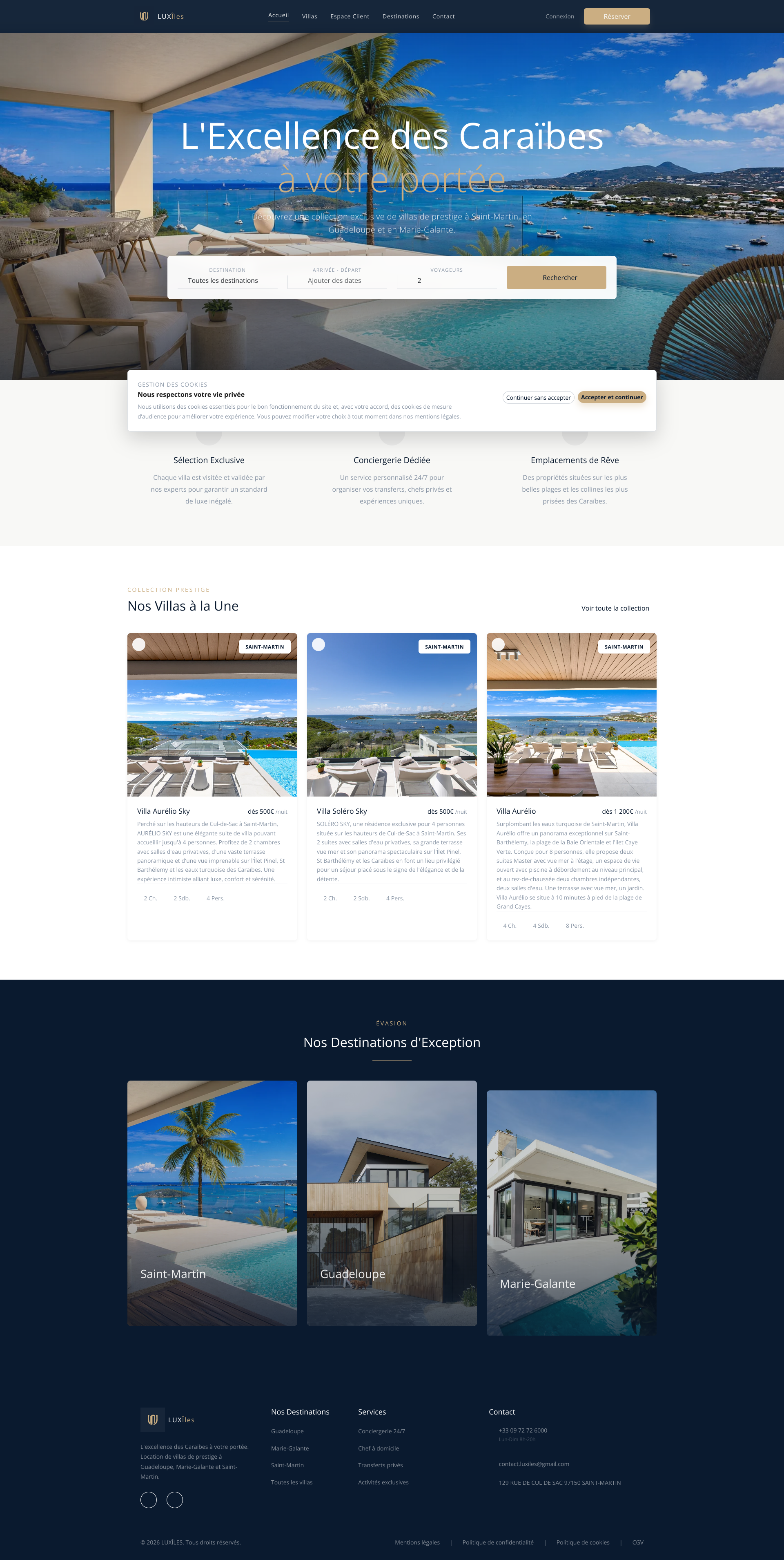 Aperçu du site