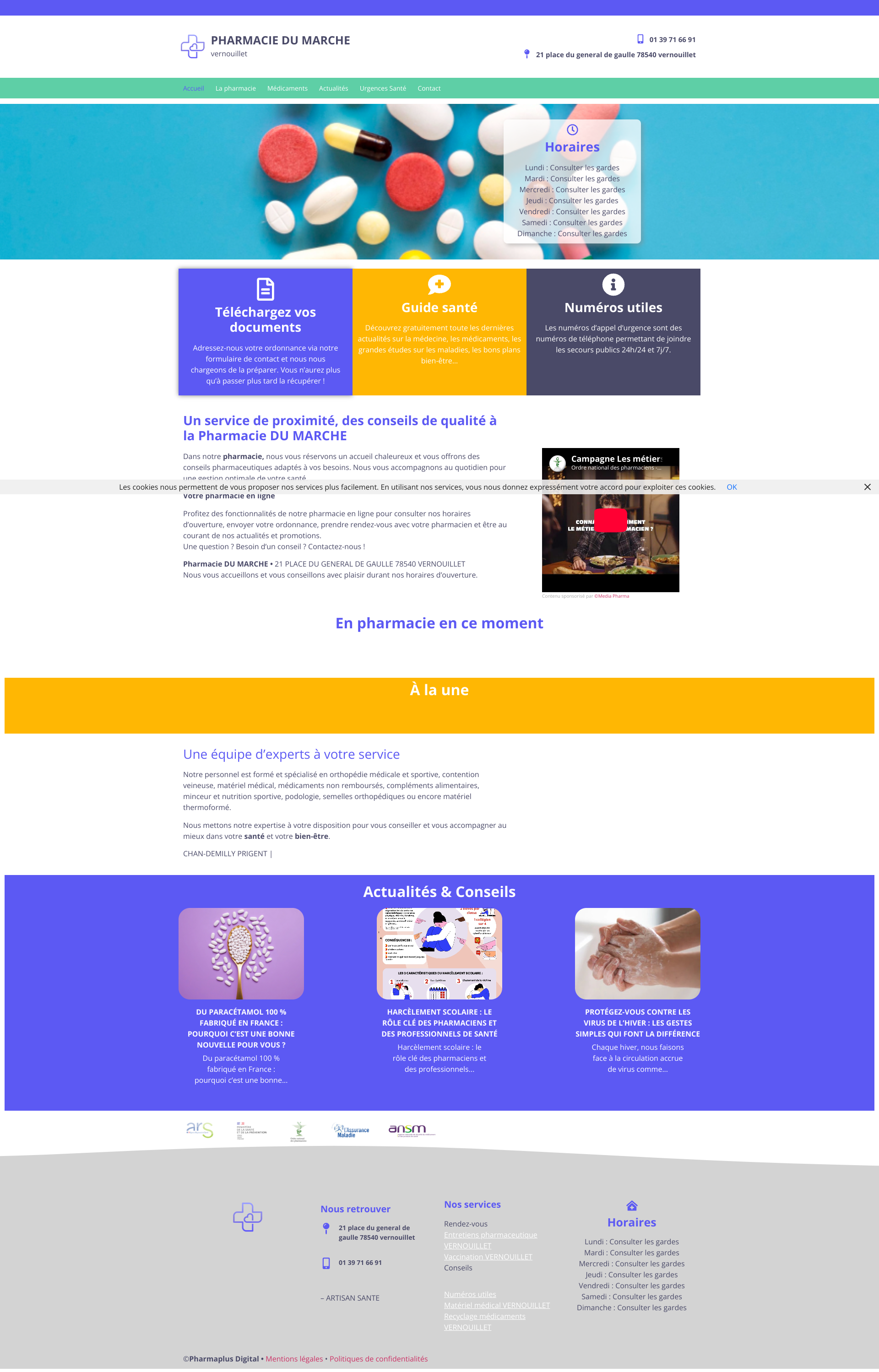 Aperçu du site