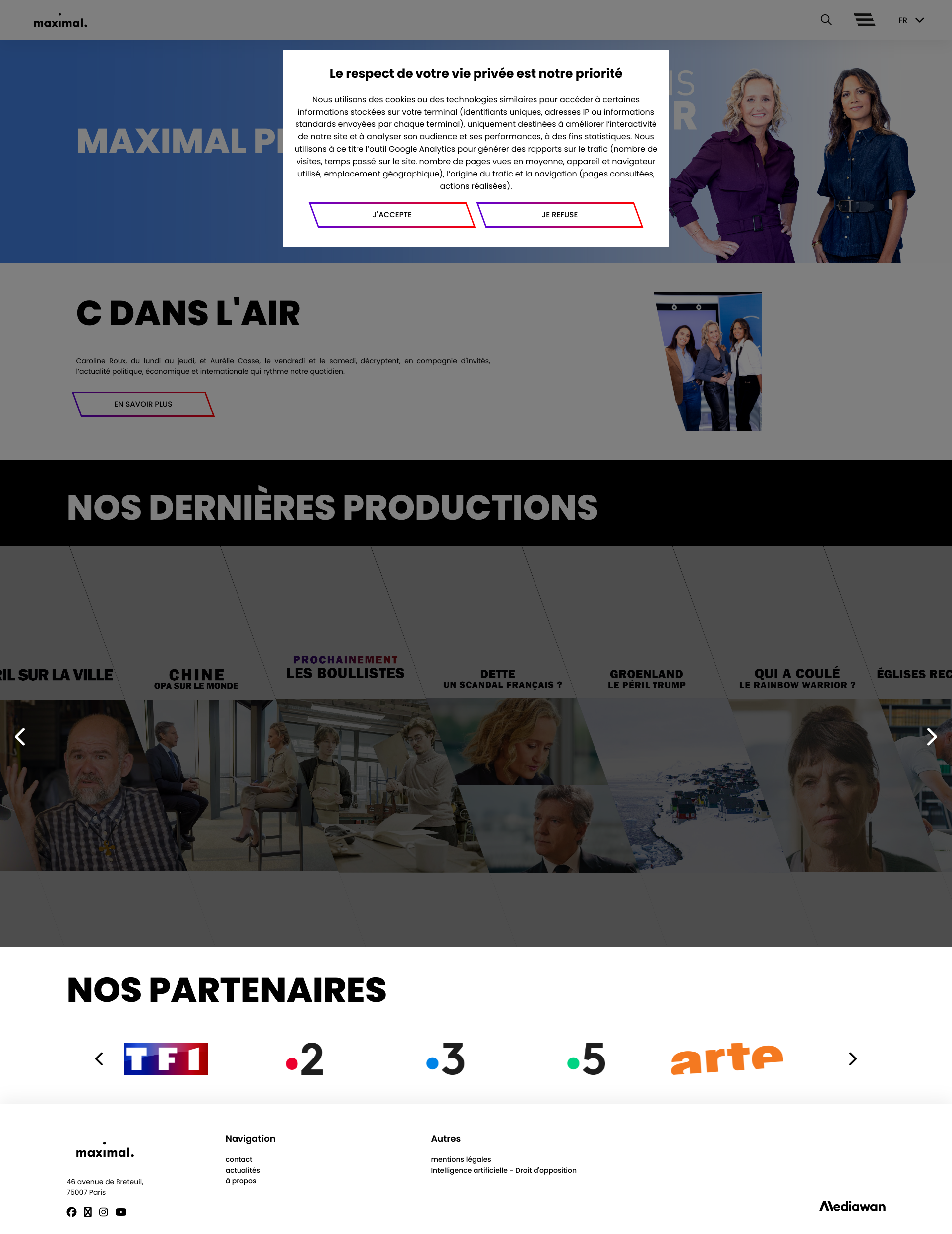 Aperçu du site