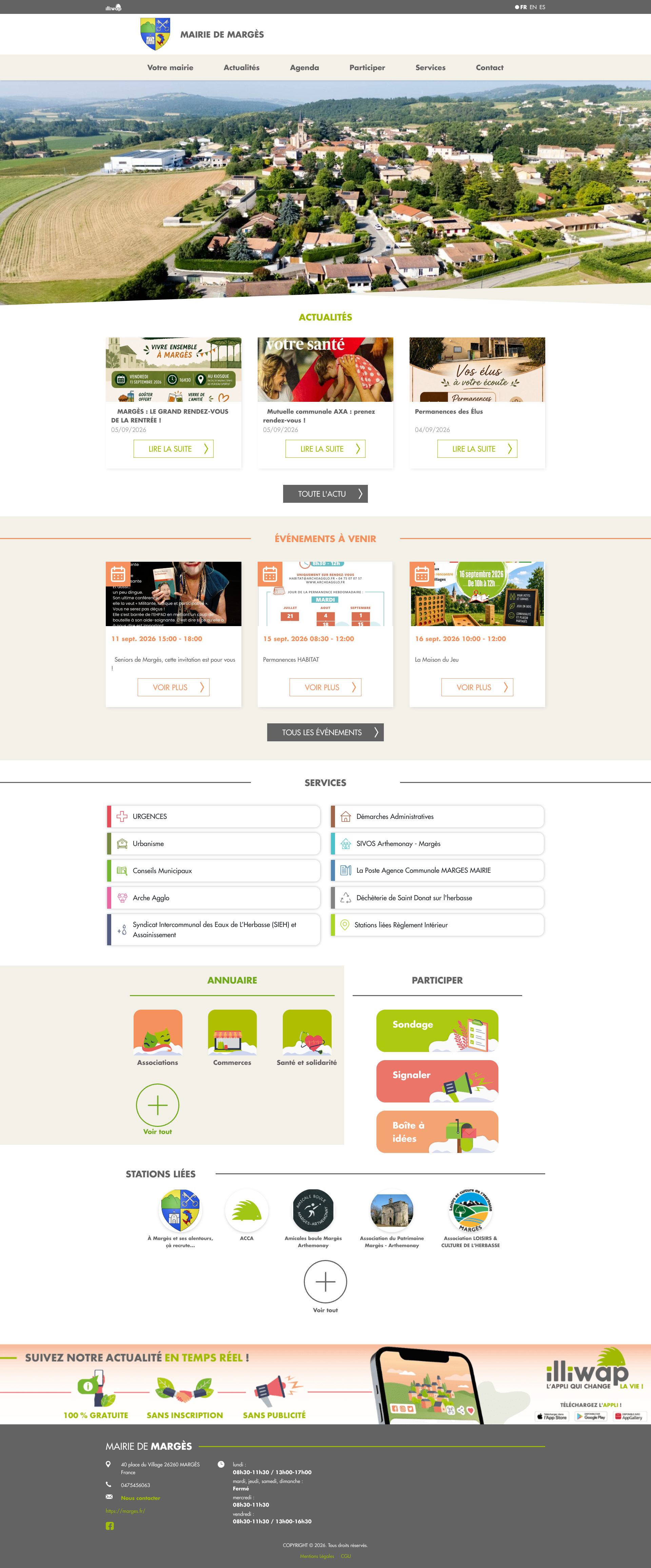 Aperçu du site