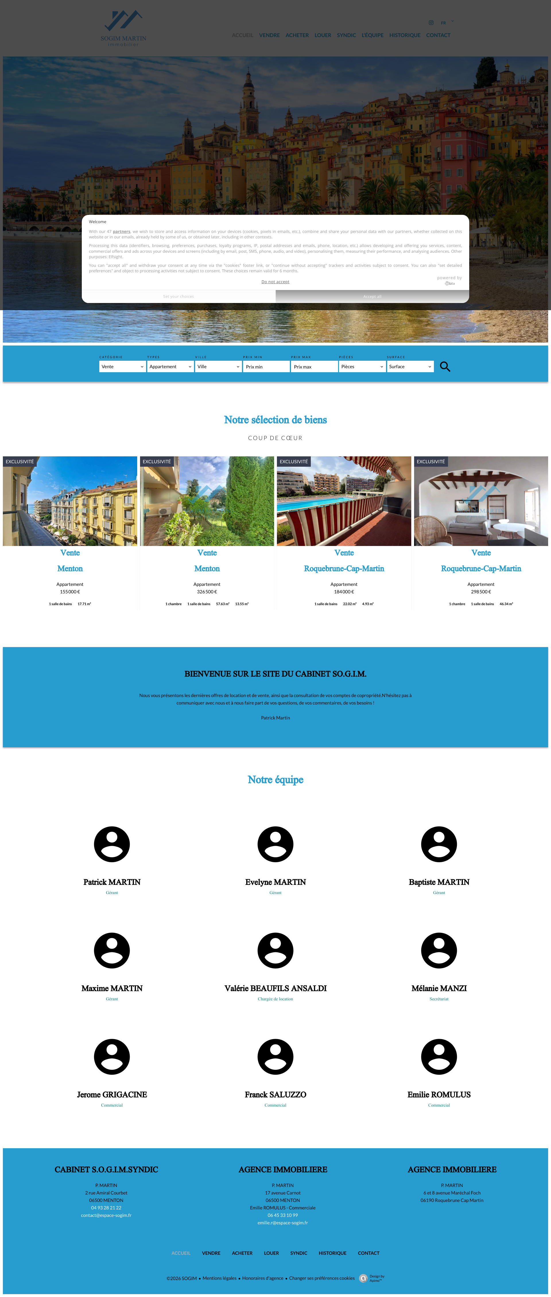 Aperçu du site
