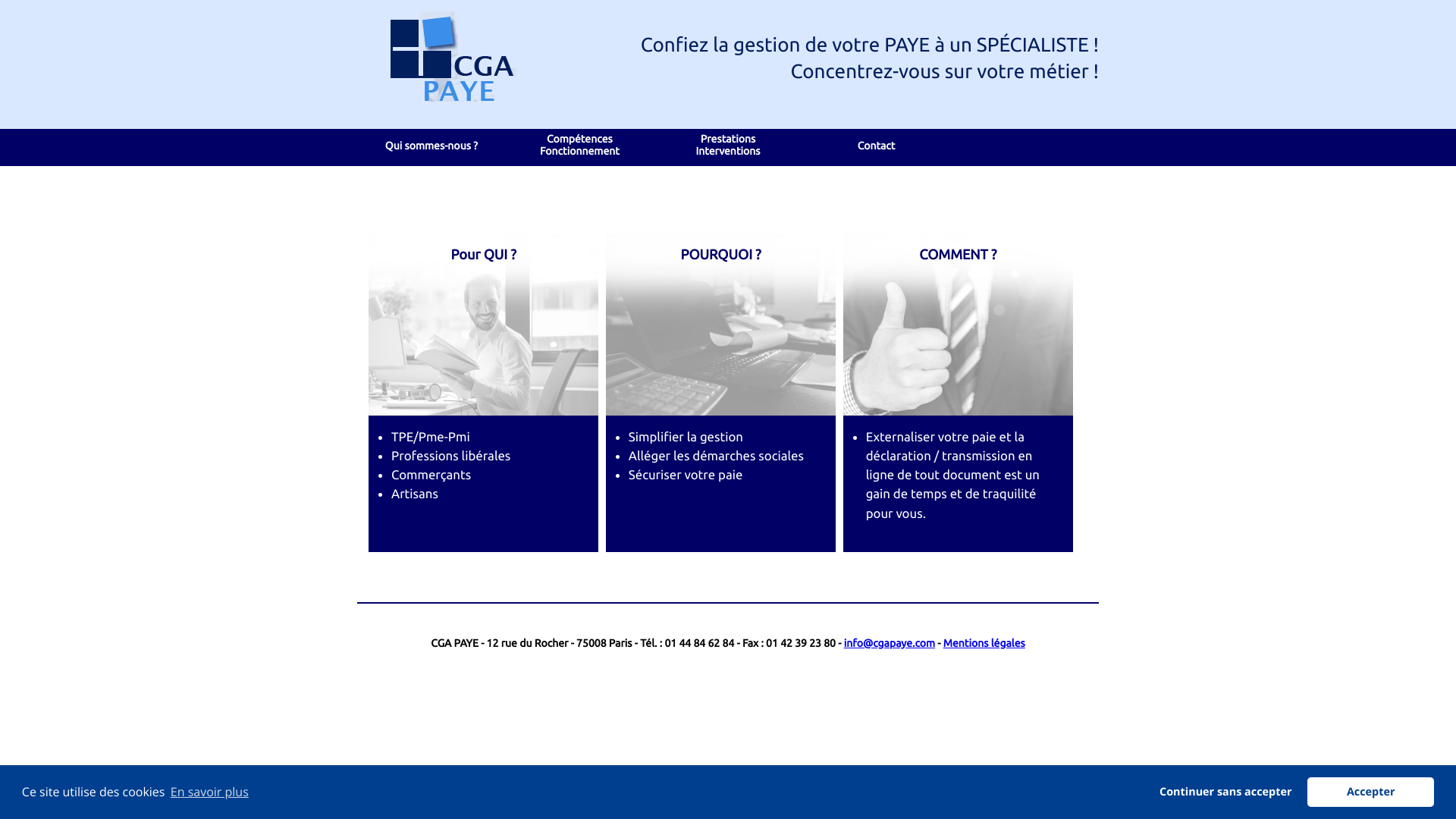 Aperçu du site