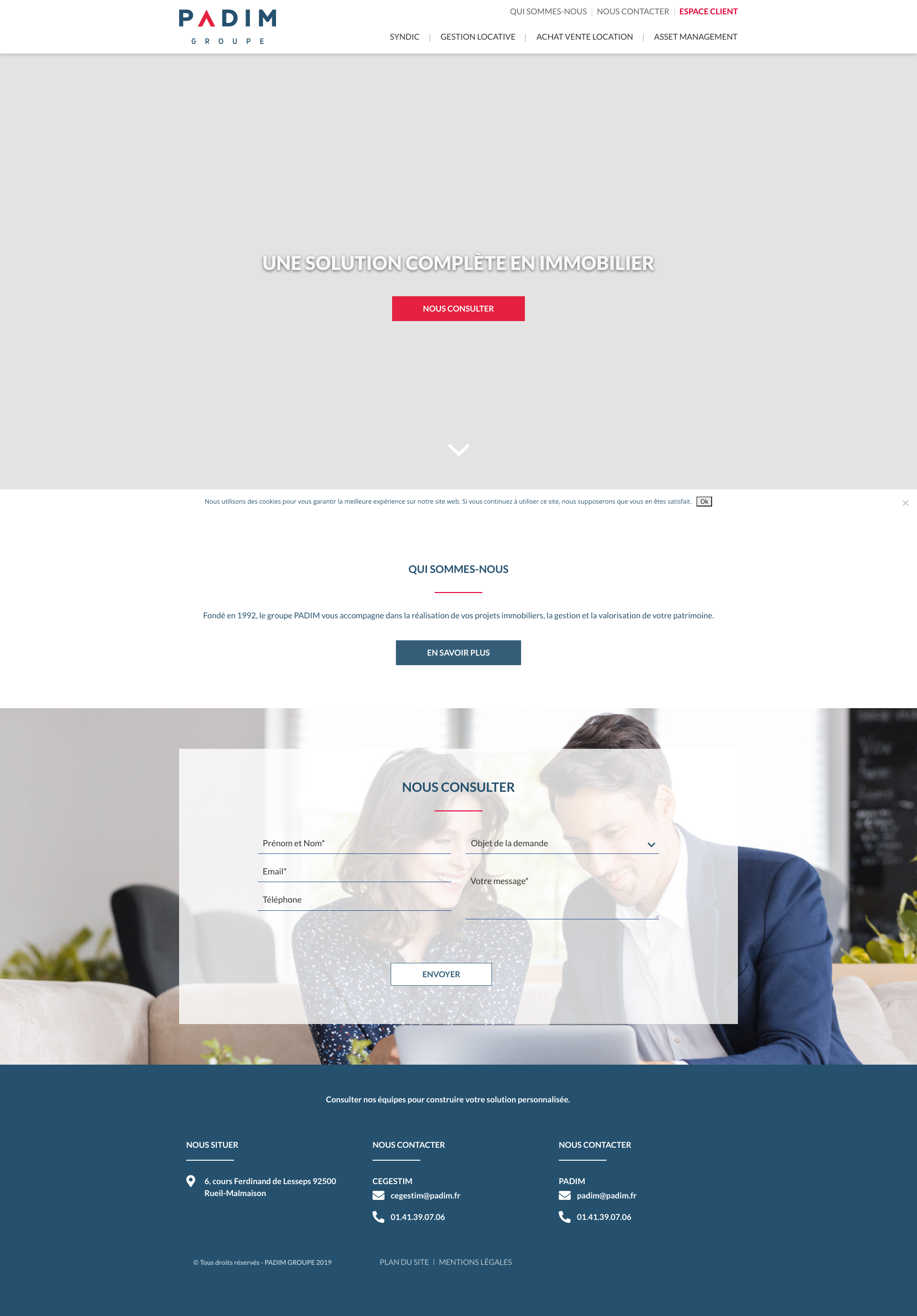 Aperçu du site
