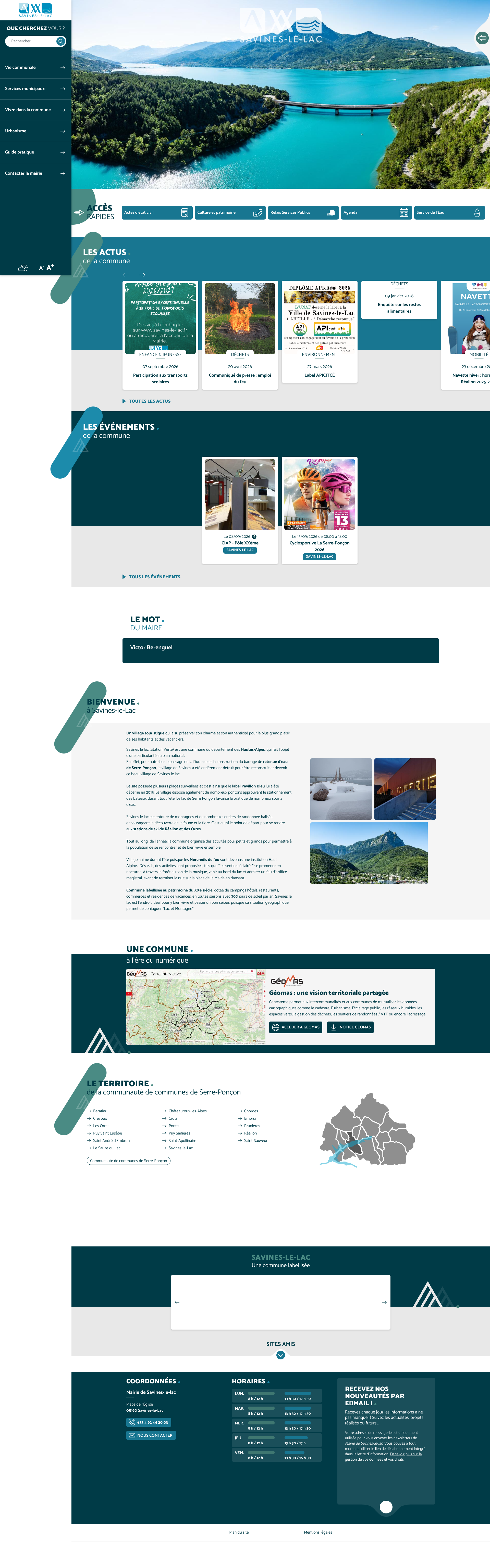 Aperçu du site