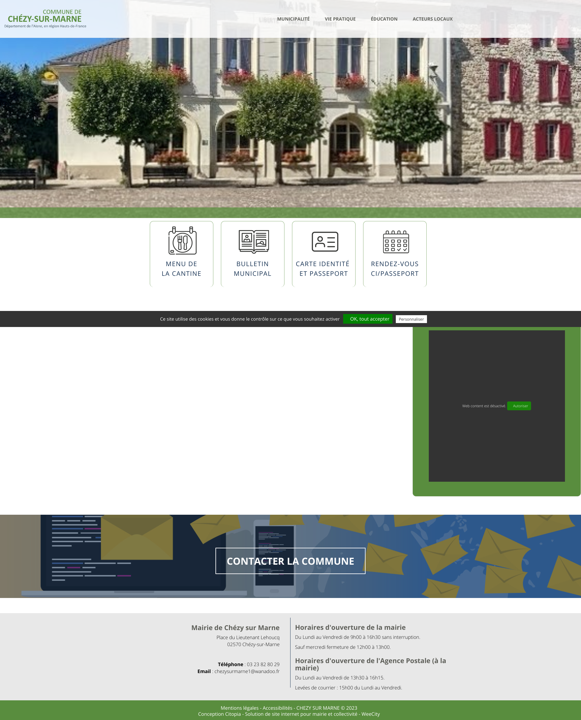 Aperçu du site