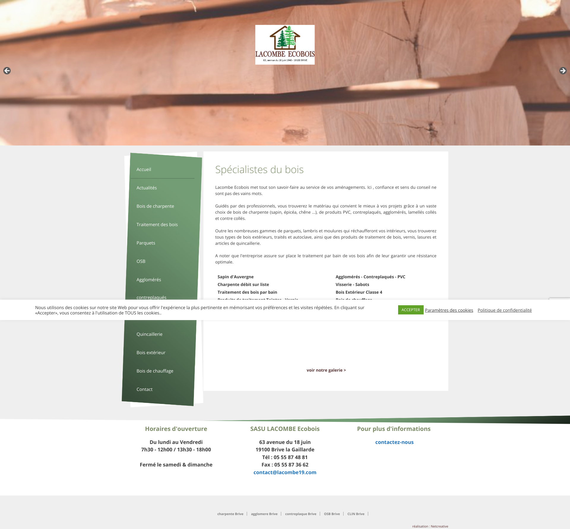 Aperçu du site