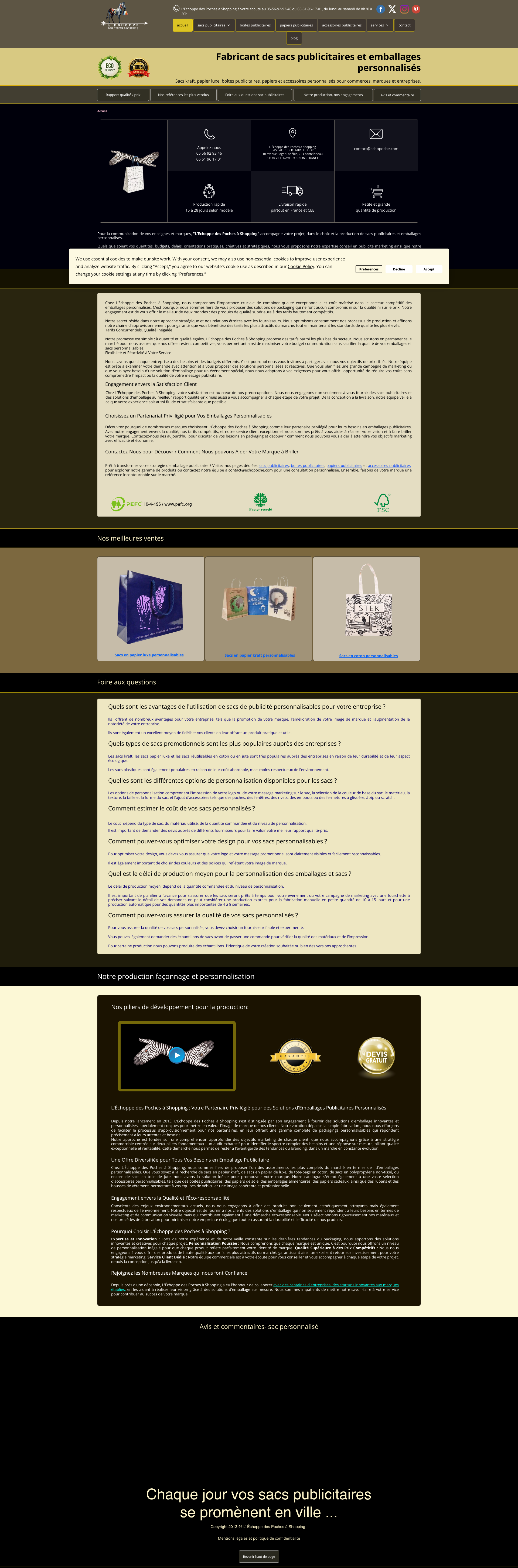 Aperçu du site