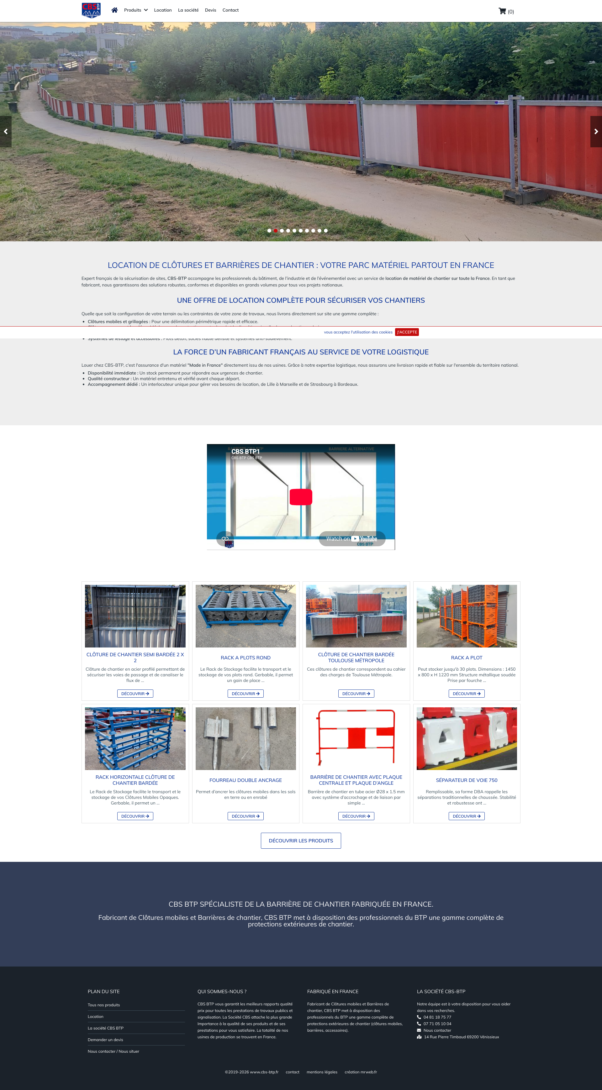Aperçu du site