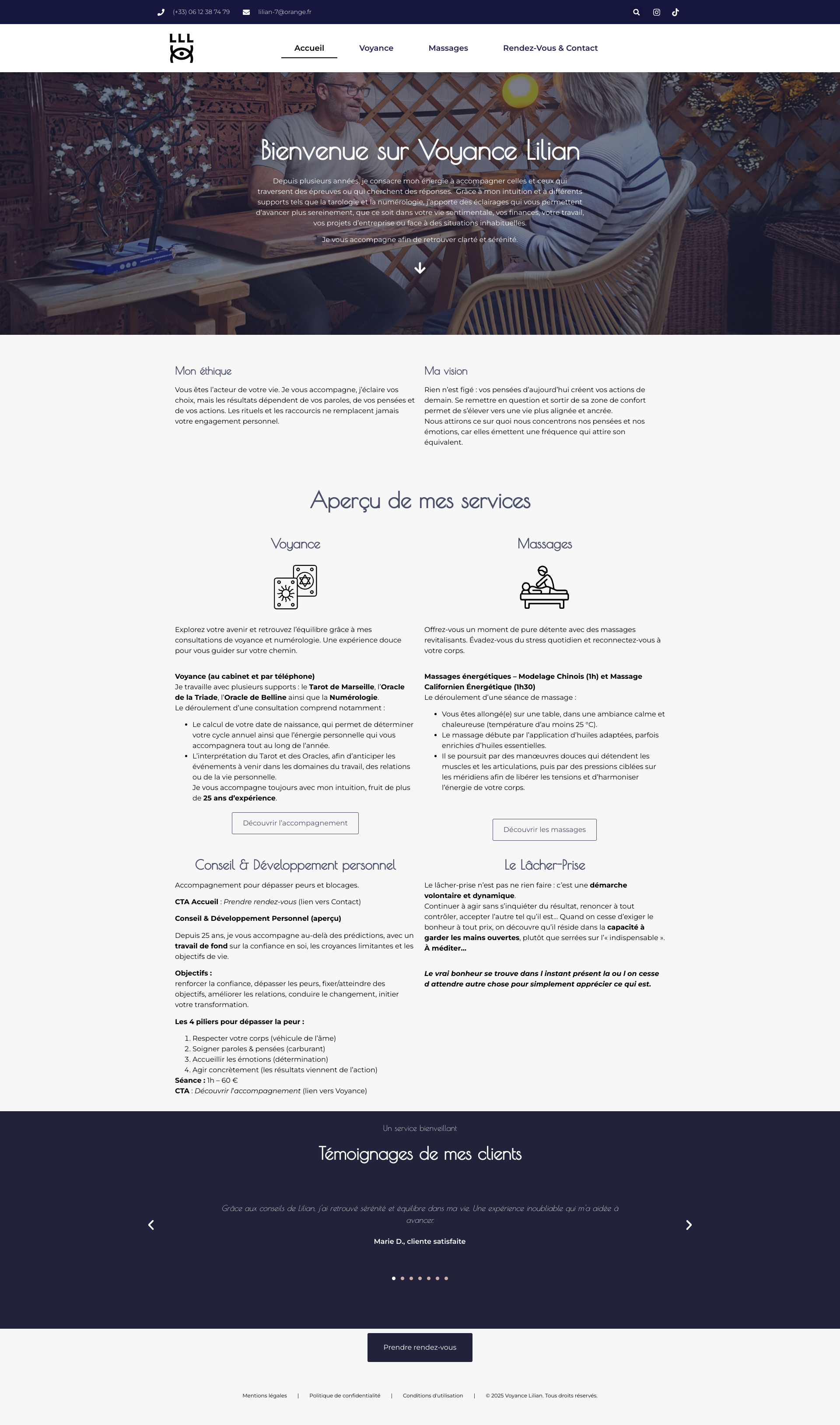 Aperçu du site