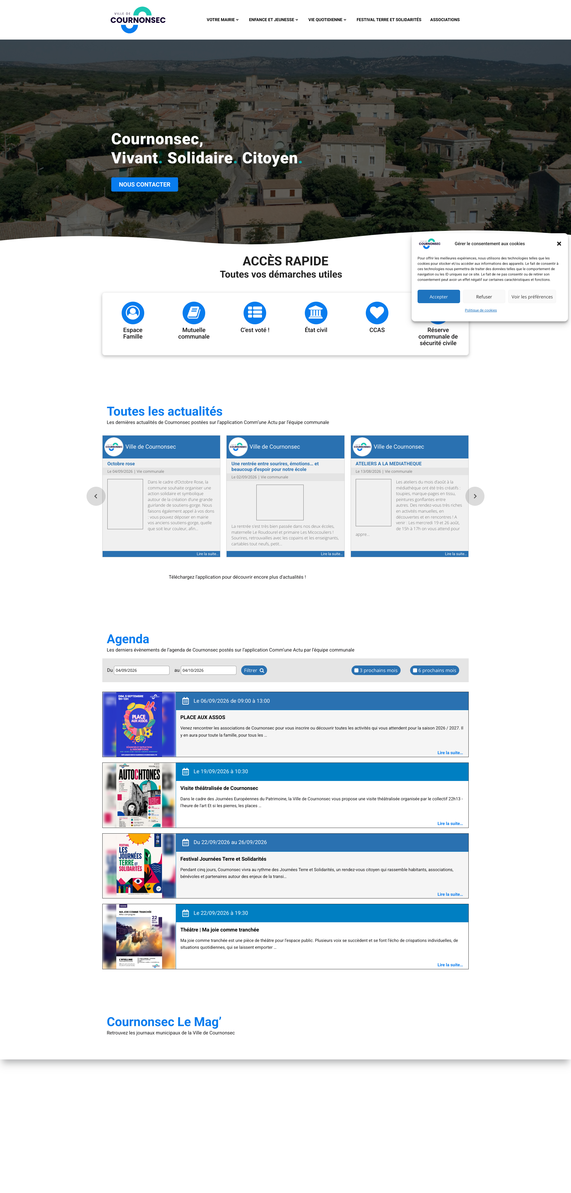 Aperçu du site