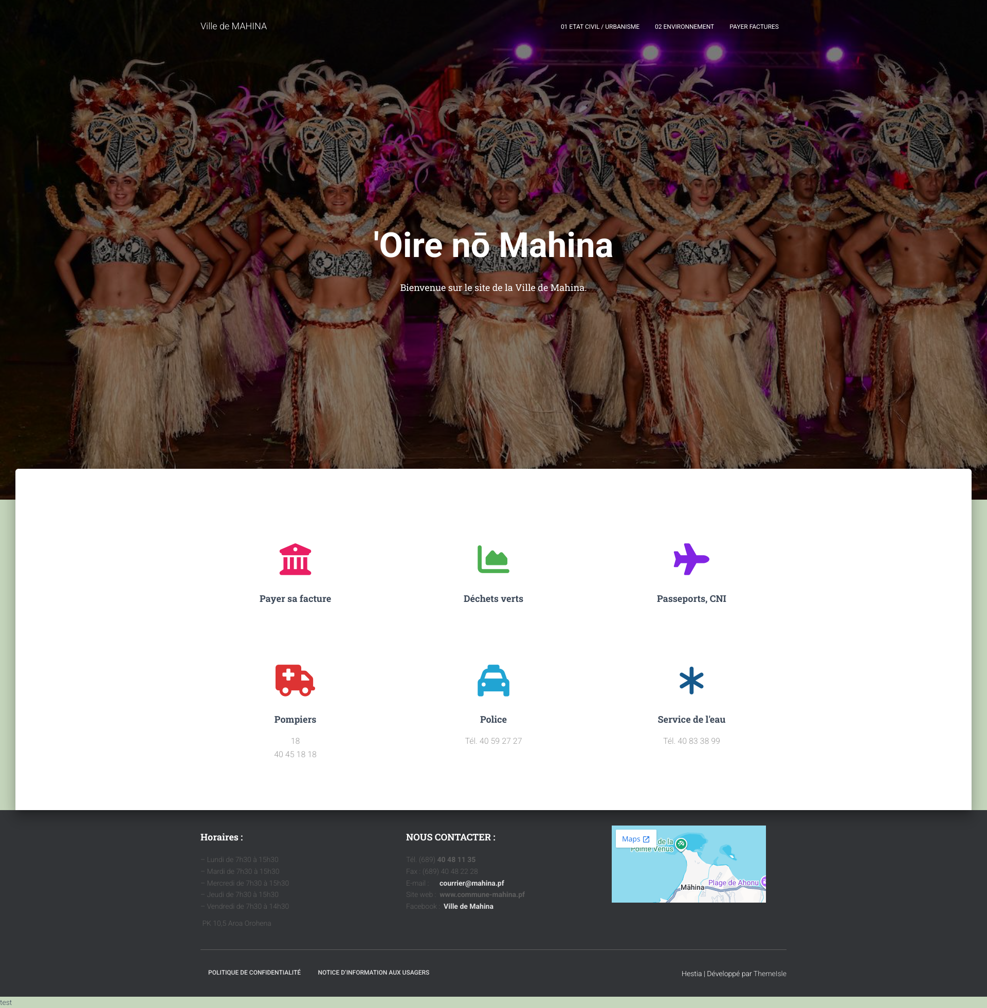 Aperçu du site