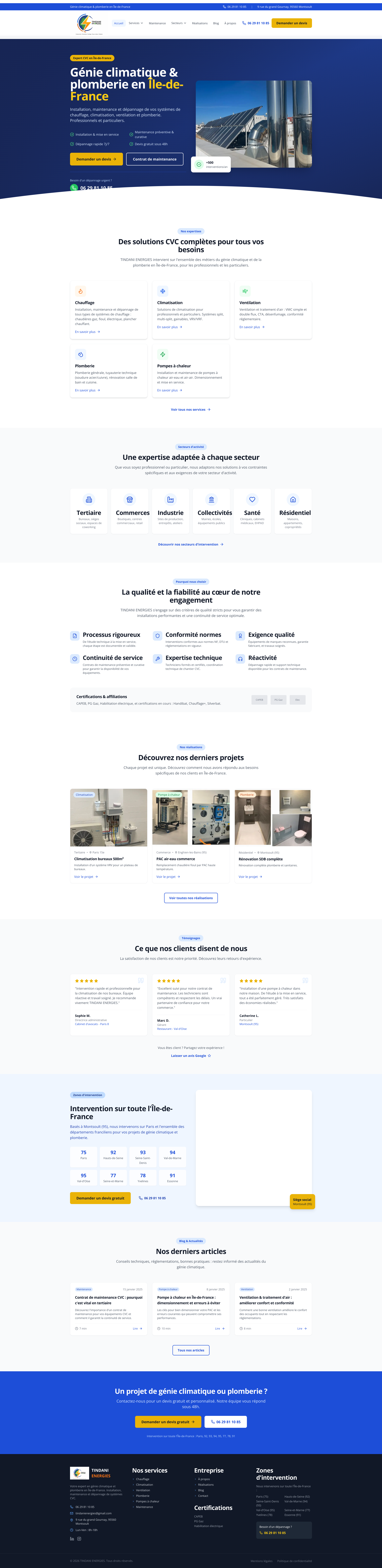 Aperçu du site