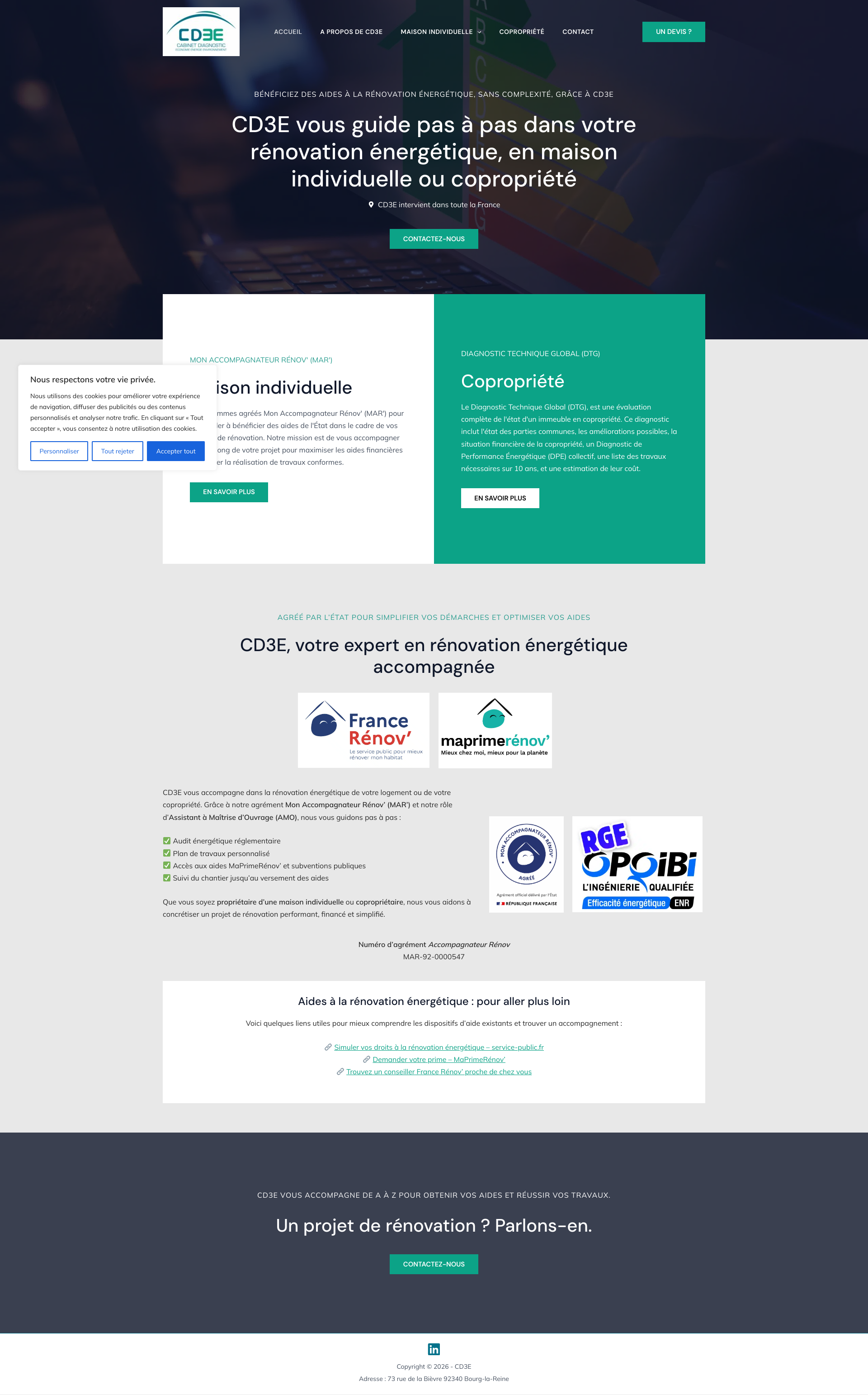 Aperçu du site