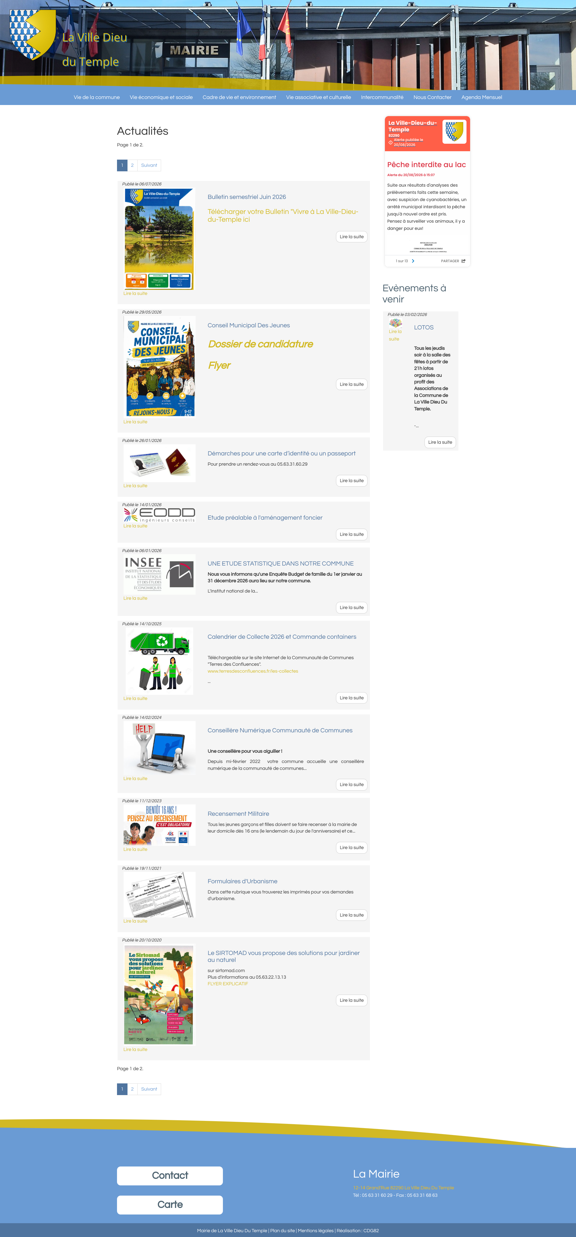 Aperçu du site