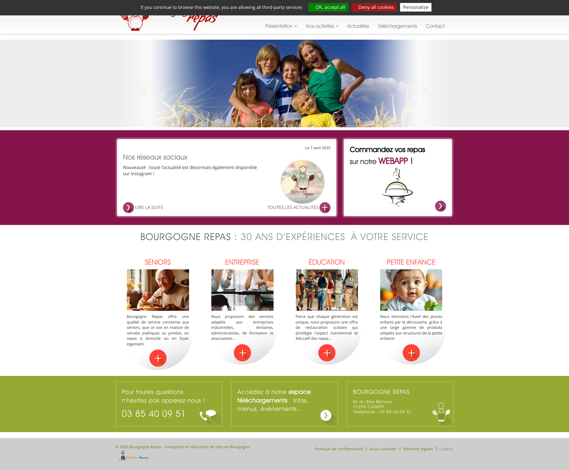 Aperçu du site