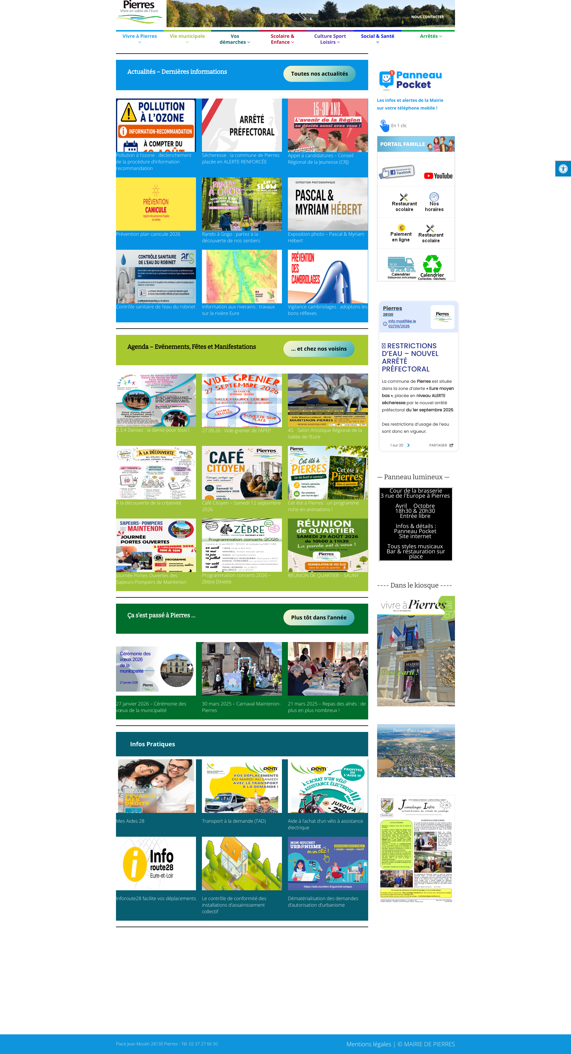 Aperçu du site