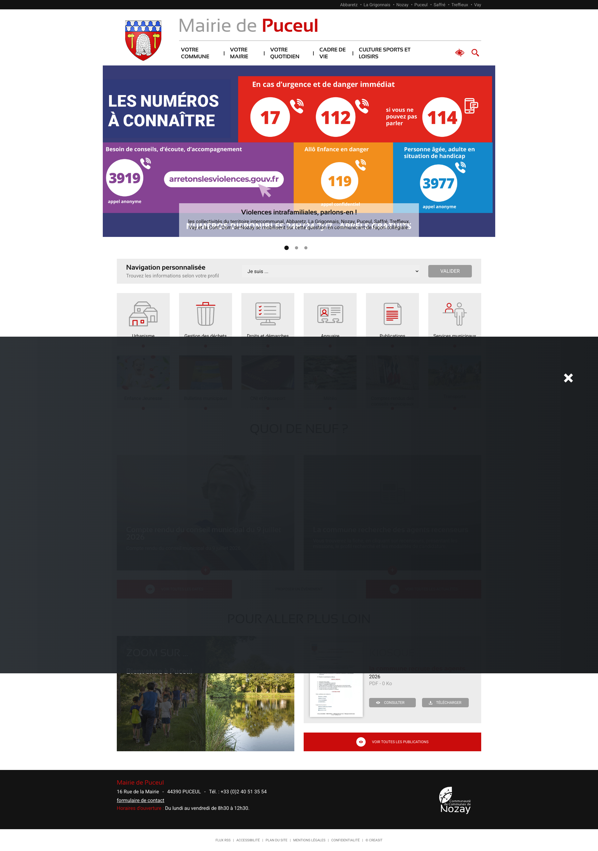 Aperçu du site