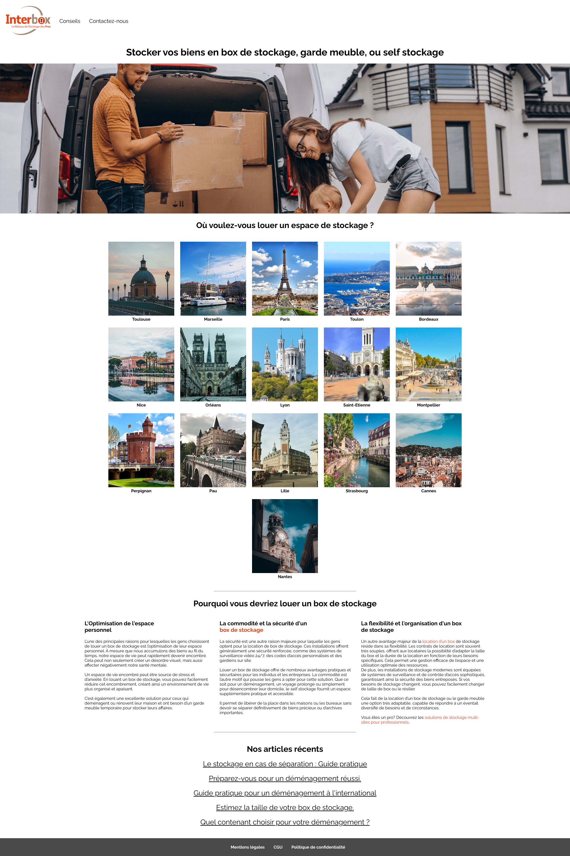 Aperçu du site