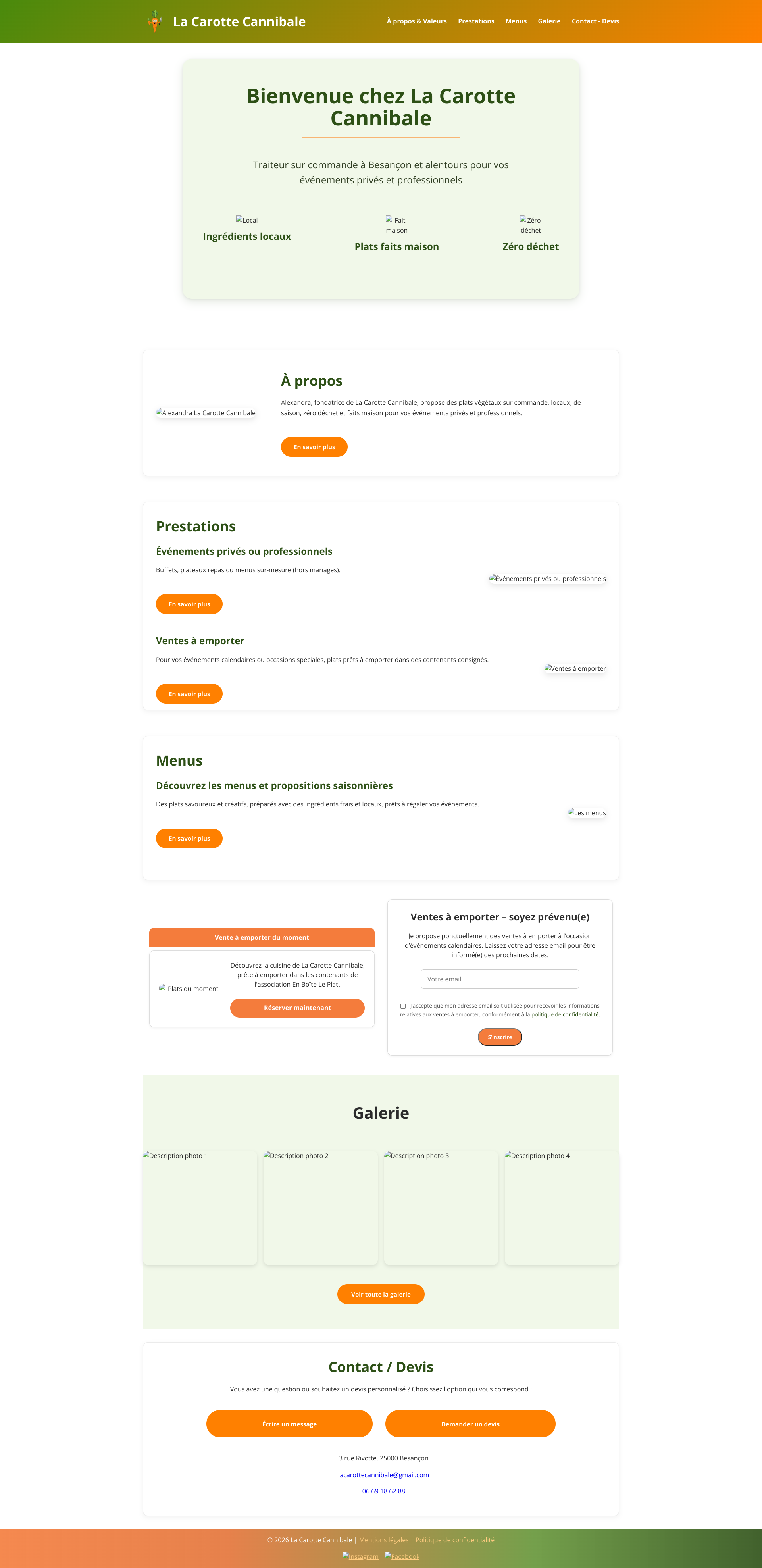 Aperçu du site