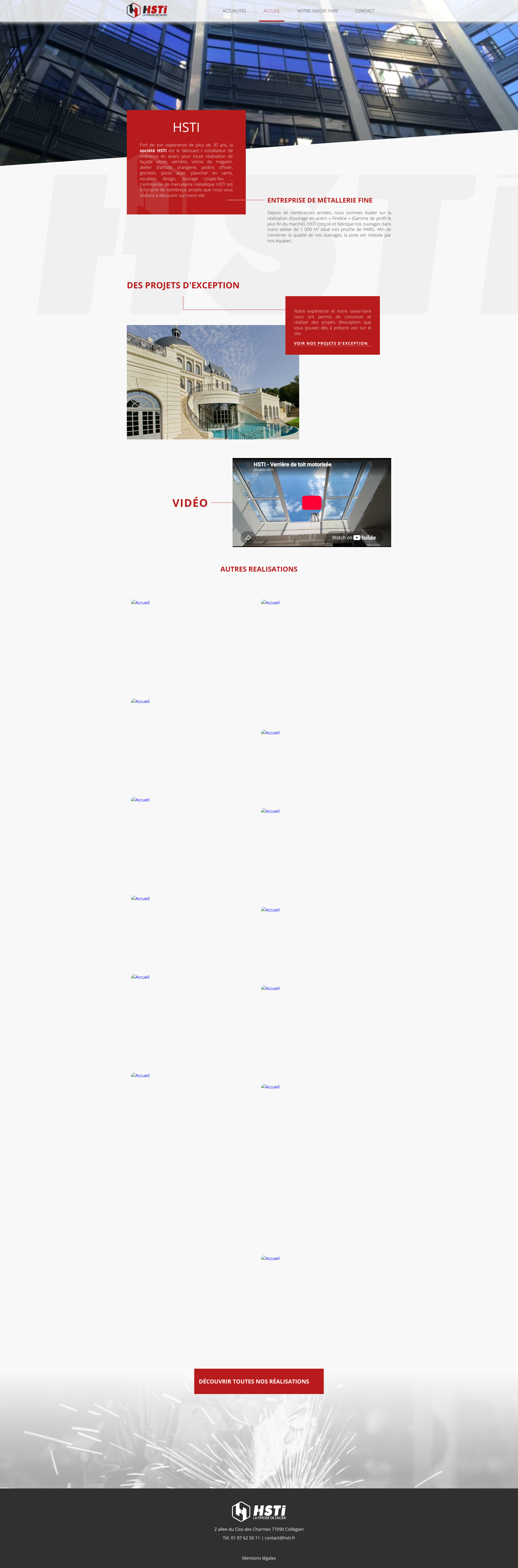 Aperçu du site