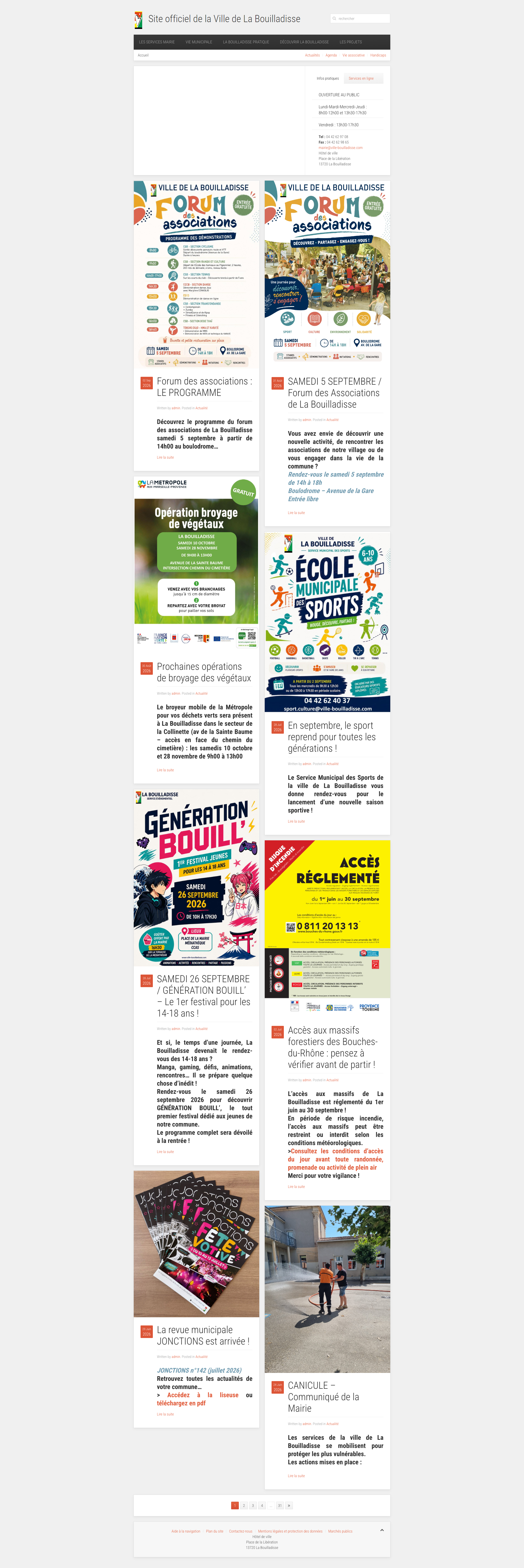 Aperçu du site