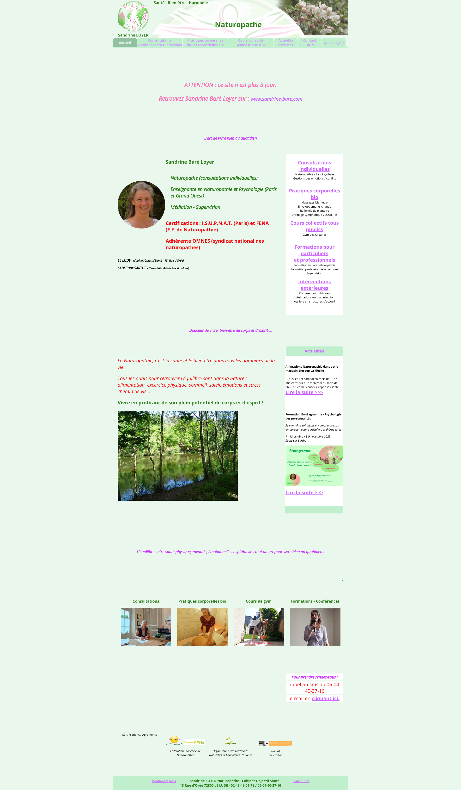 Aperçu du site