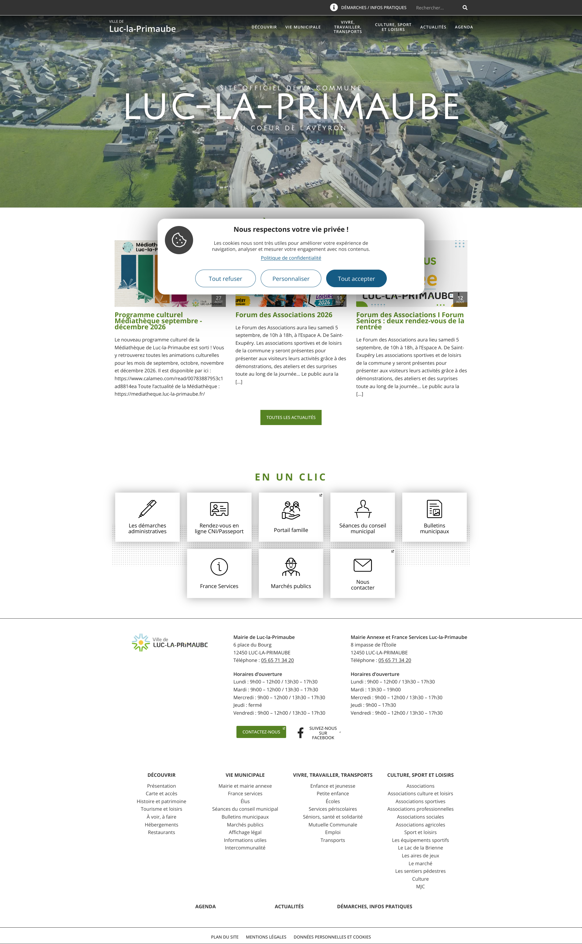 Aperçu du site