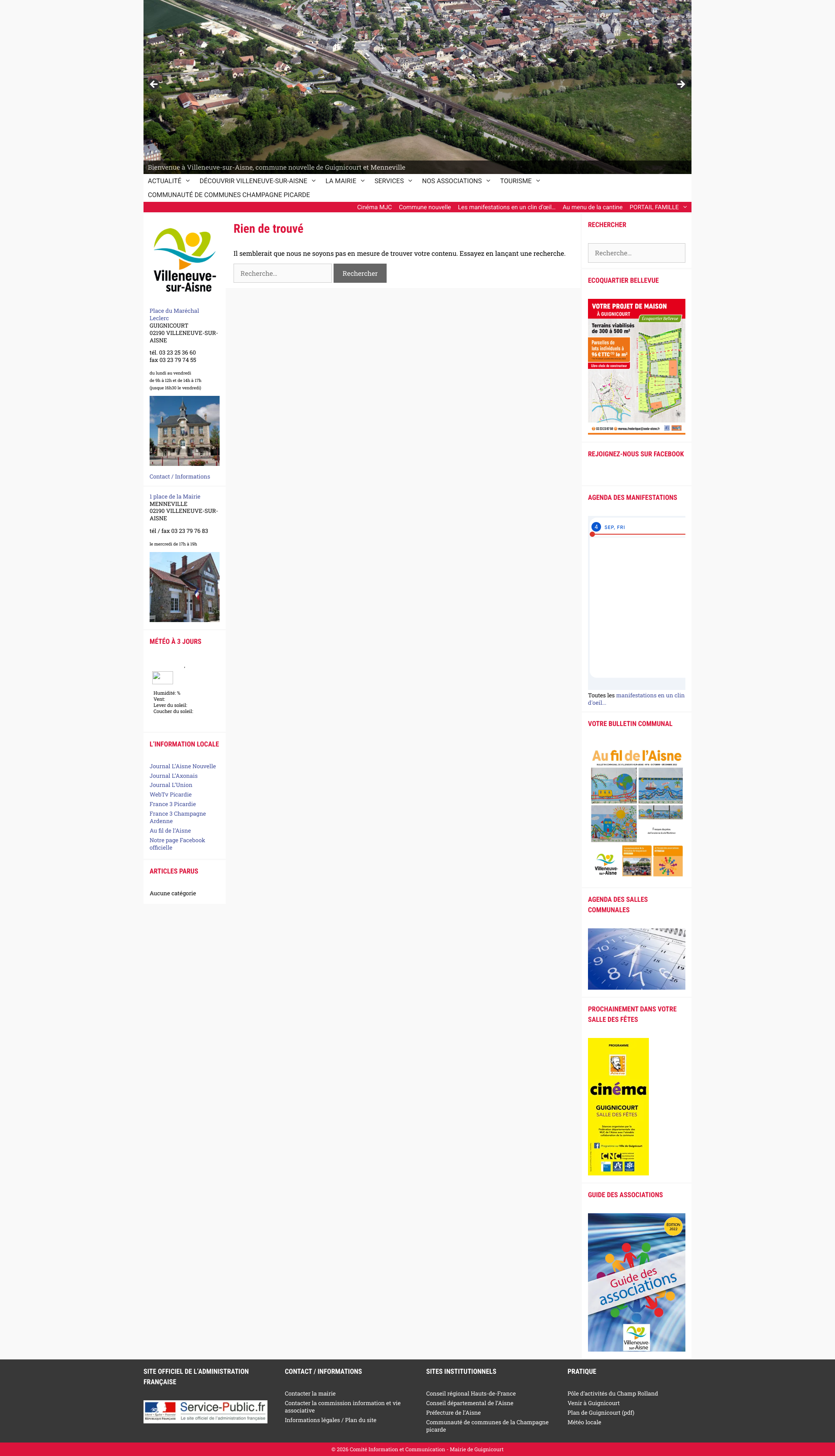 Aperçu du site
