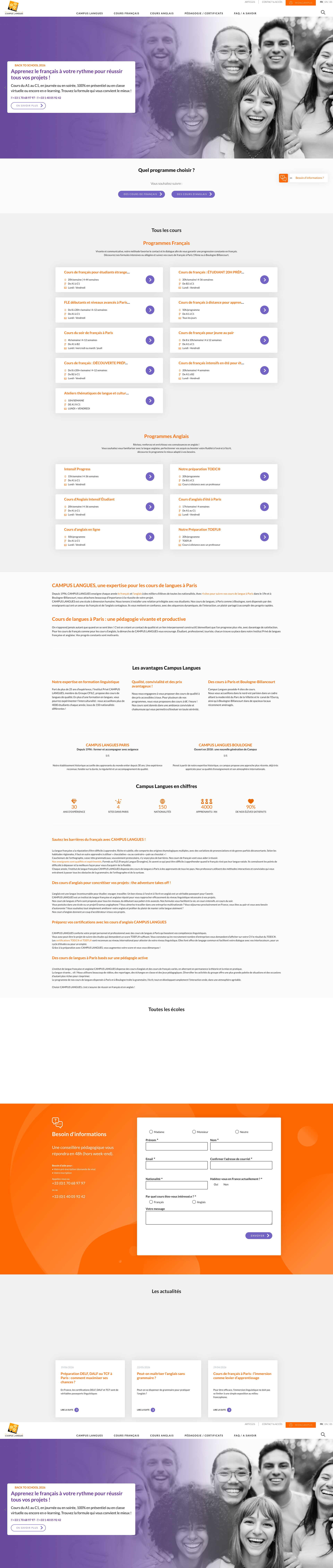 Aperçu du site