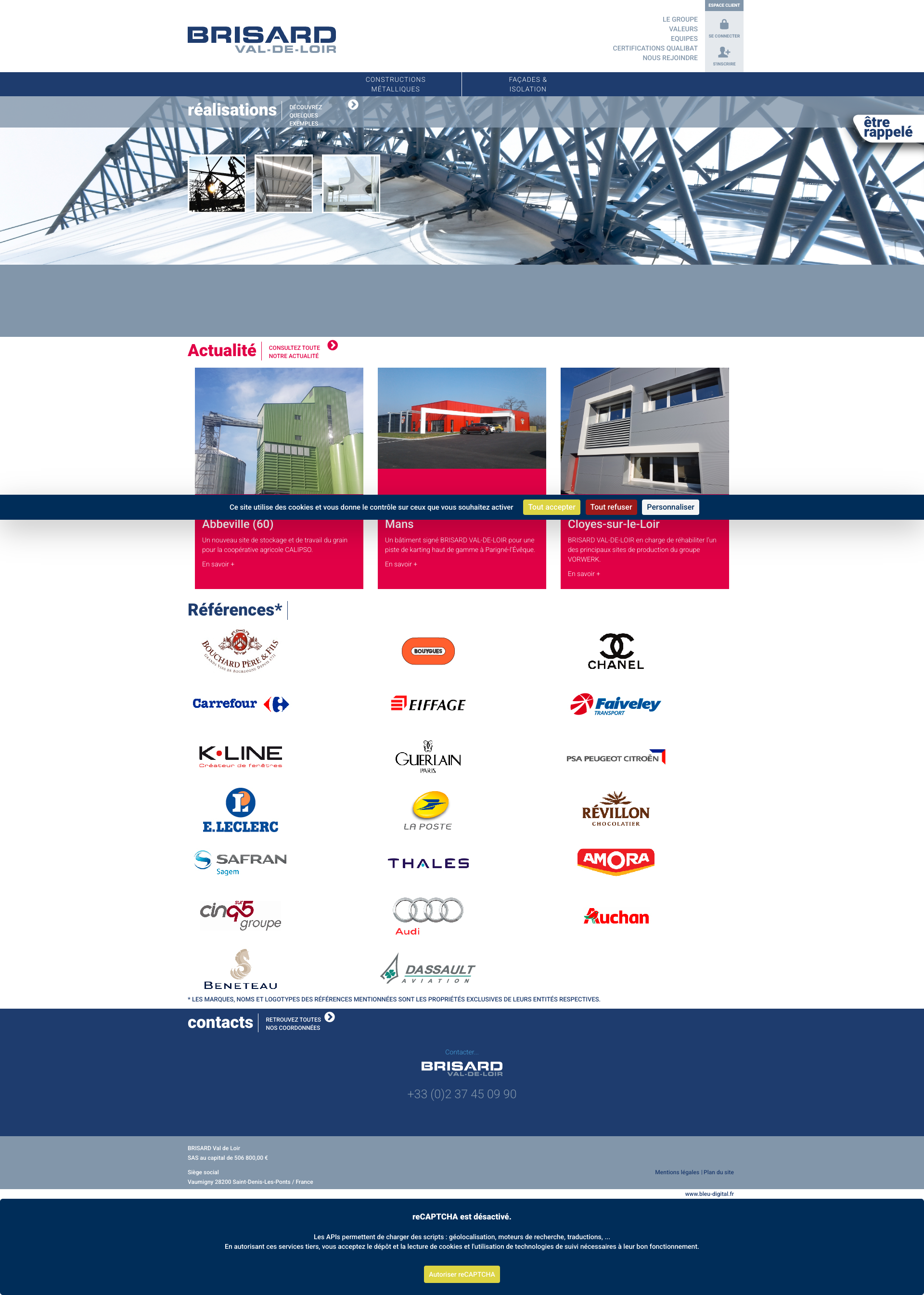 Aperçu du site