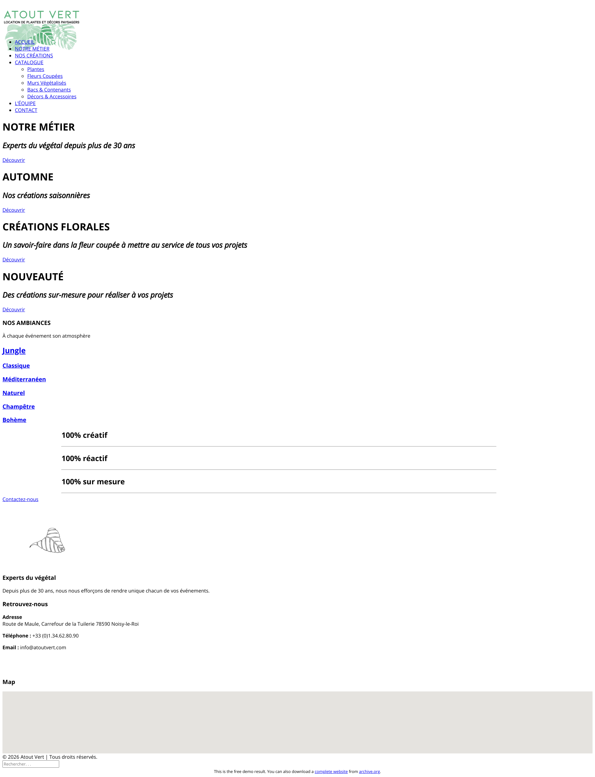 Aperçu du site
