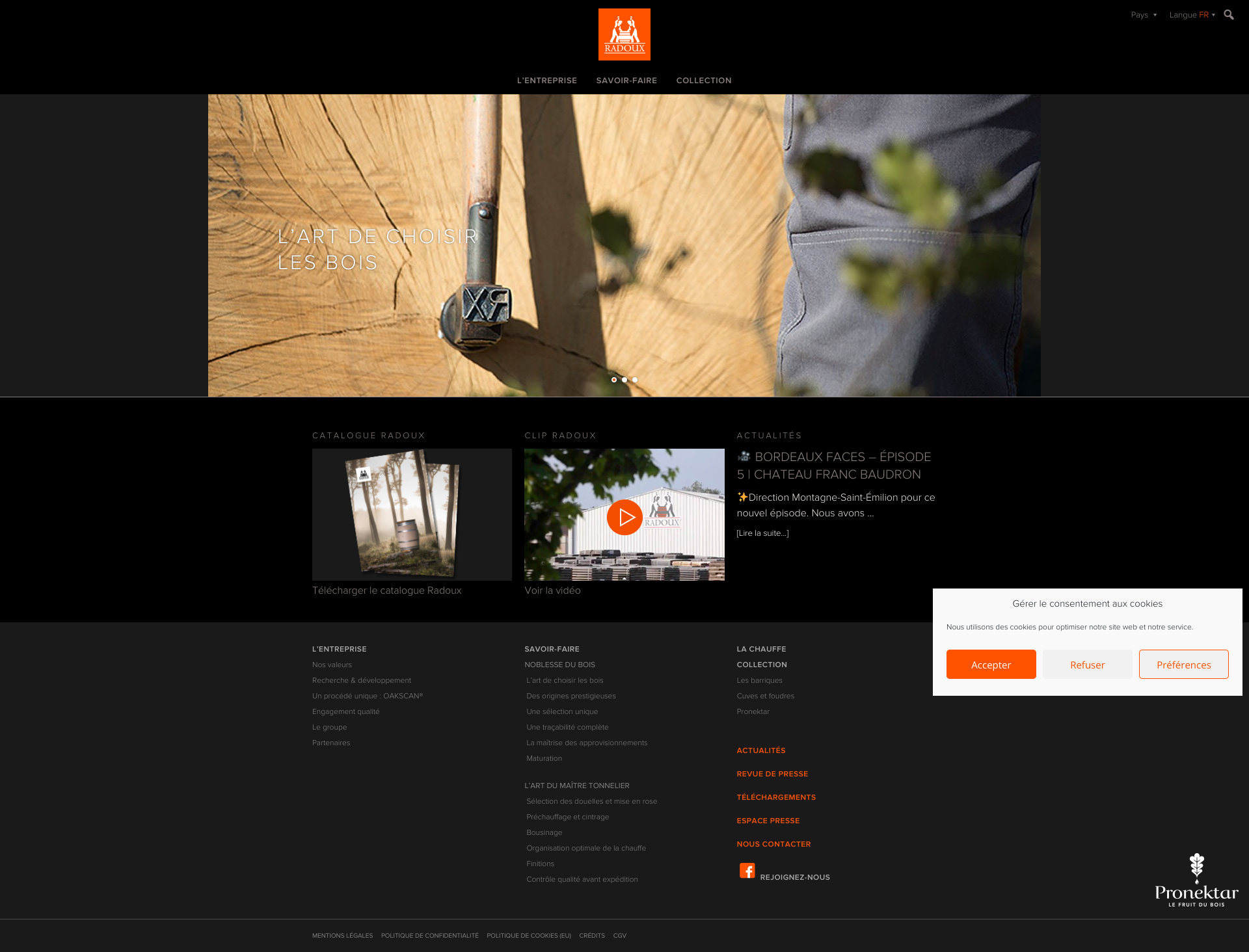 Aperçu du site