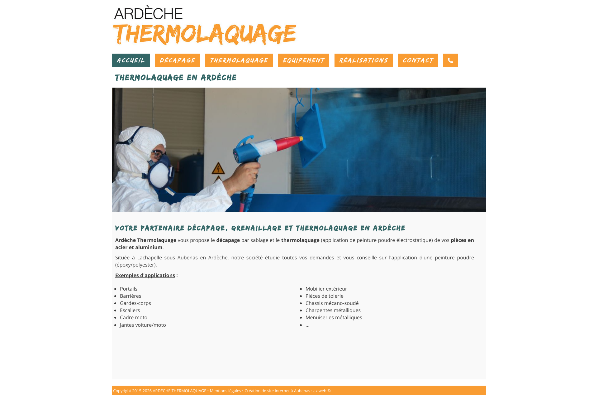 Aperçu du site