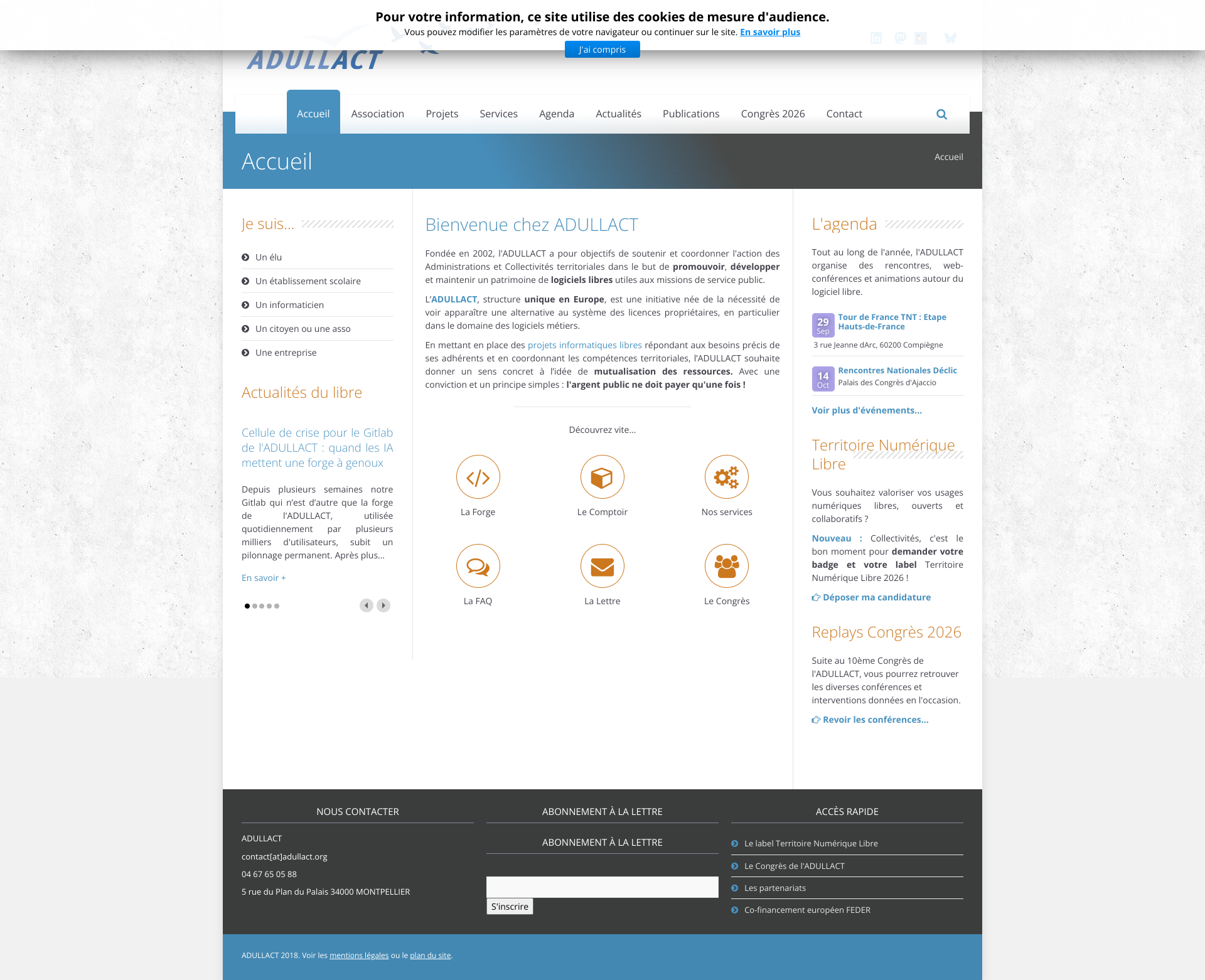 Aperçu du site