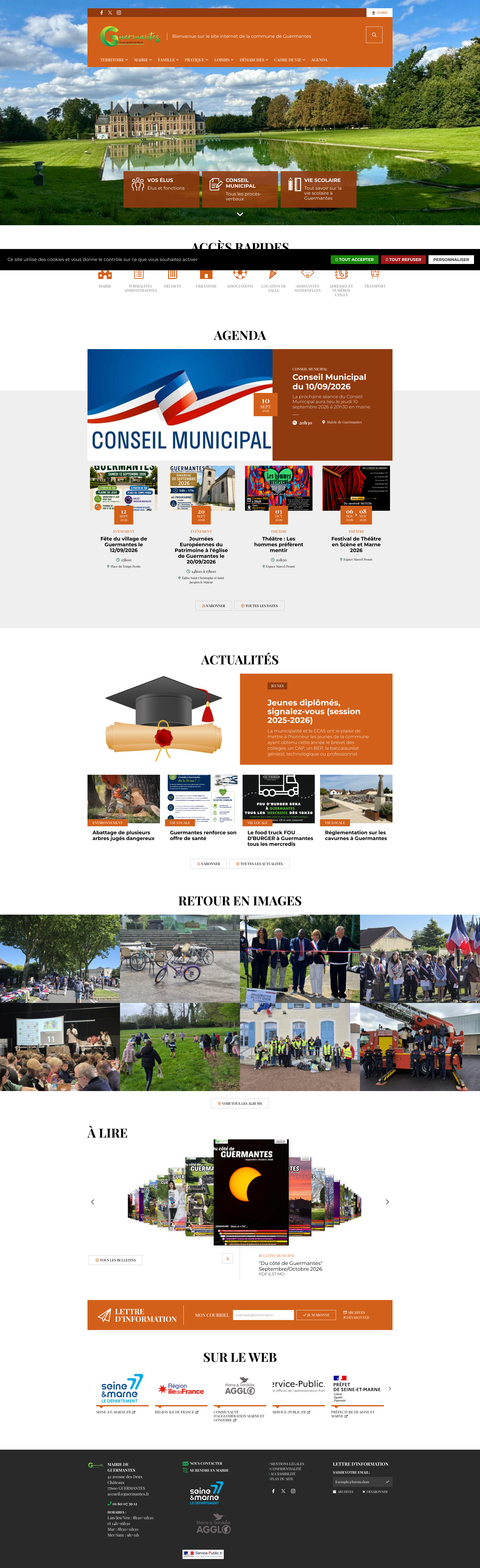 Aperçu du site