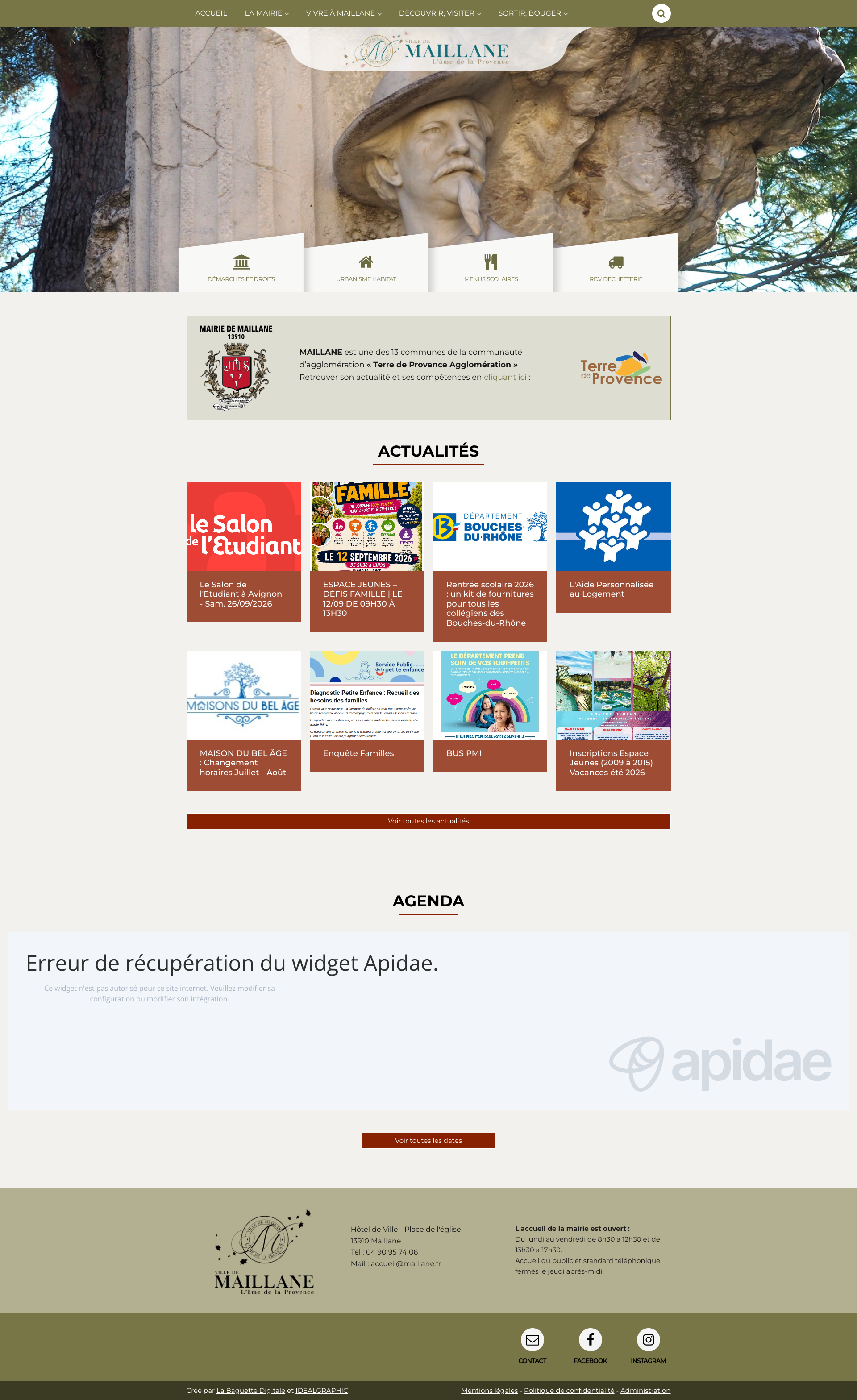 Aperçu du site