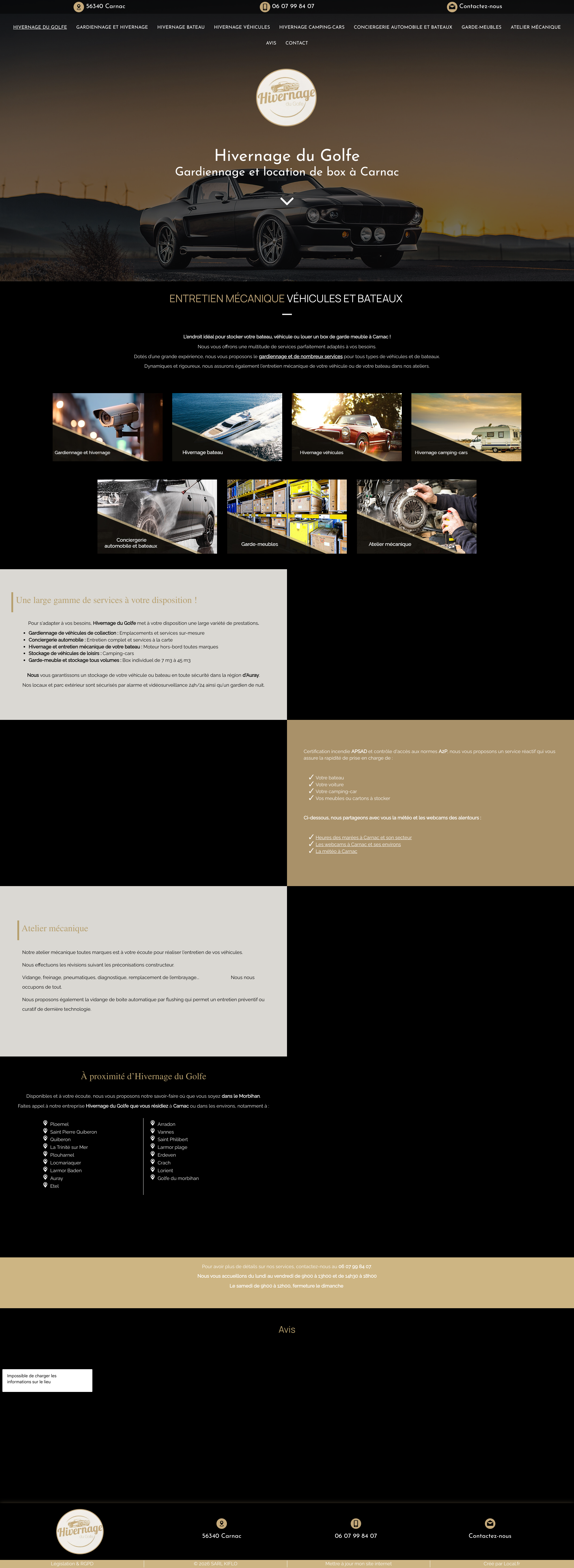 Aperçu du site