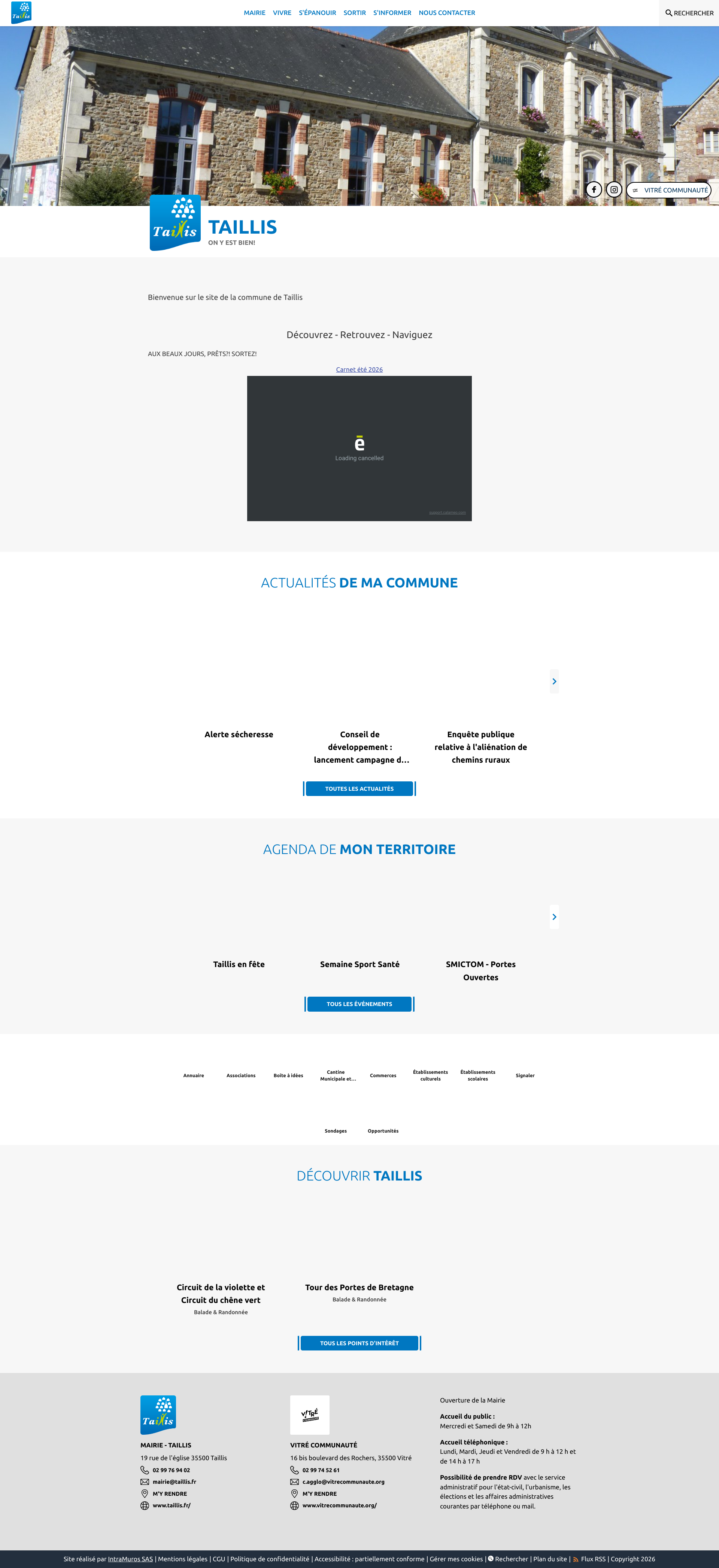 Aperçu du site